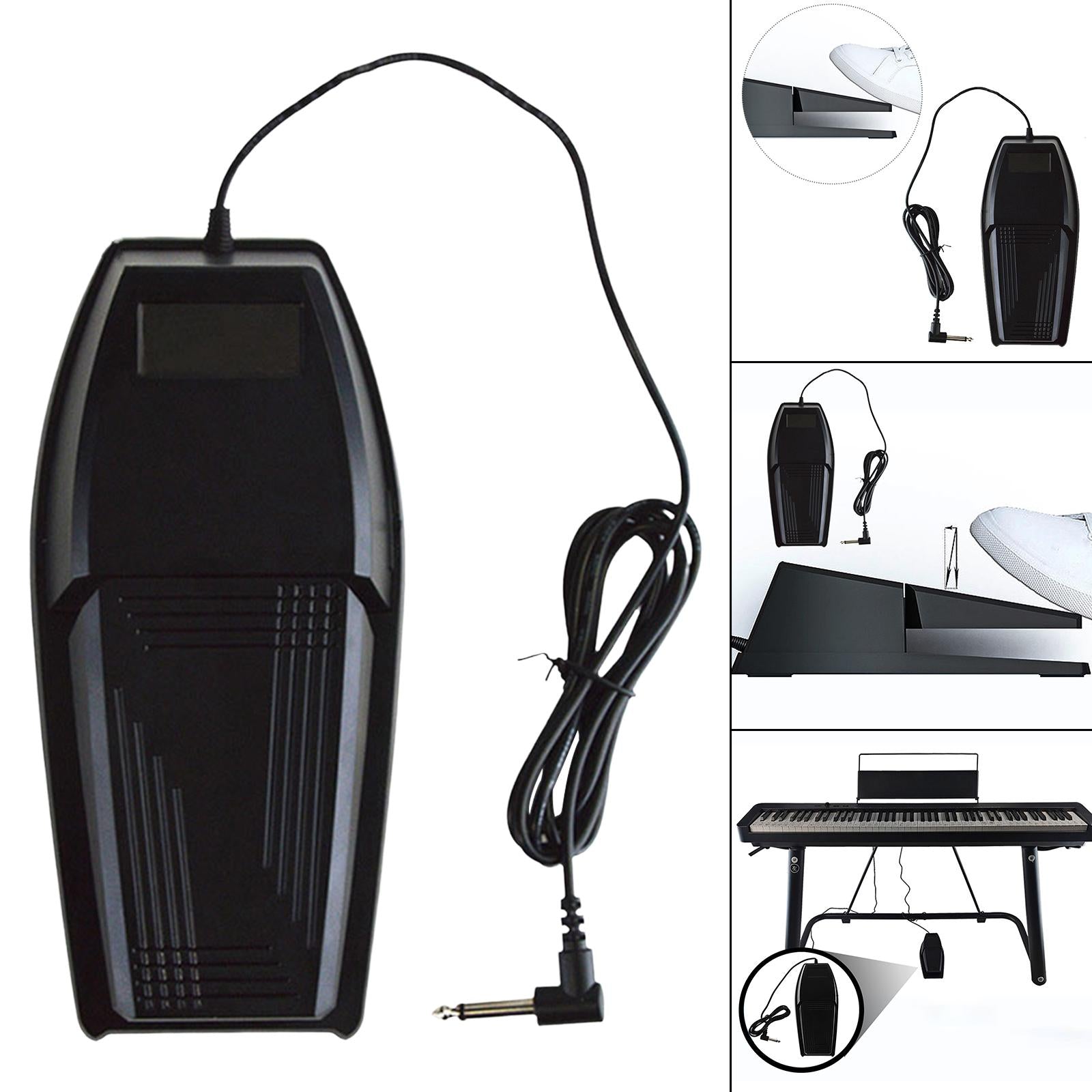 Sustain Pedal with Polarity Switch Widened Thickened for Yamaha Roland Korg