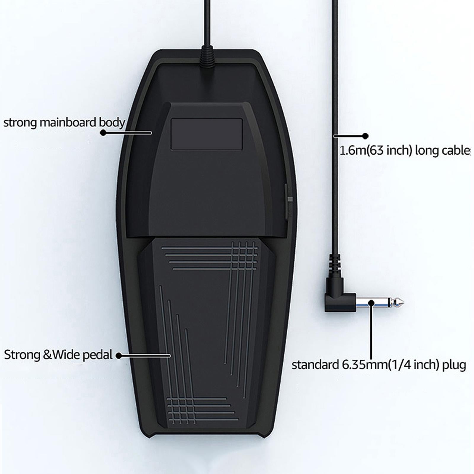 Sustain Pedal with Polarity Switch Widened Thickened for Yamaha Roland Korg