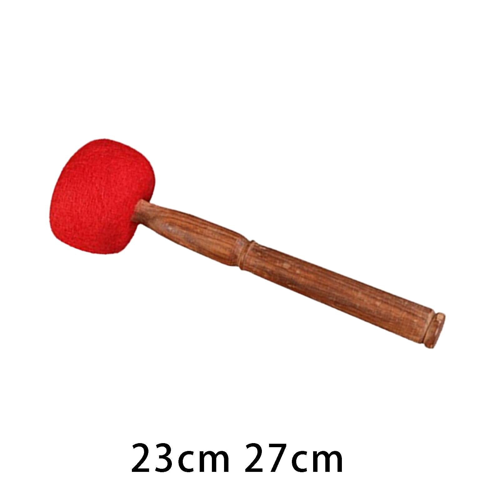 Sound Bowl Mallet Handmade Wool Felt Hammer Wooden Stick Striker for Yoga 23cm