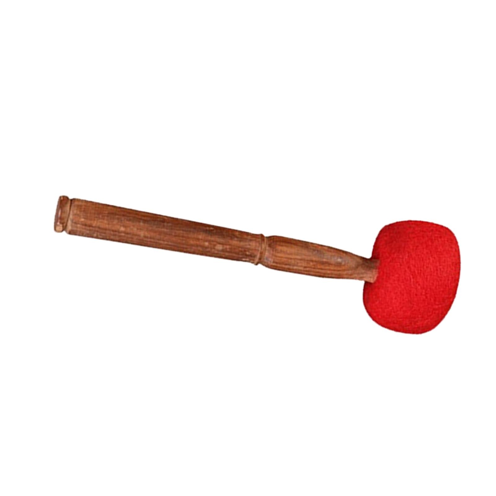 Sound Bowl Mallet Handmade Wool Felt Hammer Wooden Stick Striker for Yoga 23cm