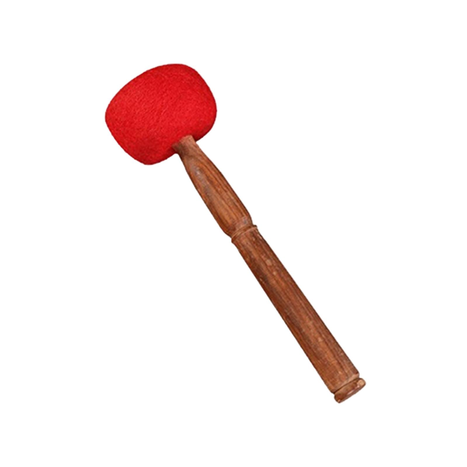 Sound Bowl Mallet Handmade Wool Felt Hammer Wooden Stick Striker for Yoga 23cm