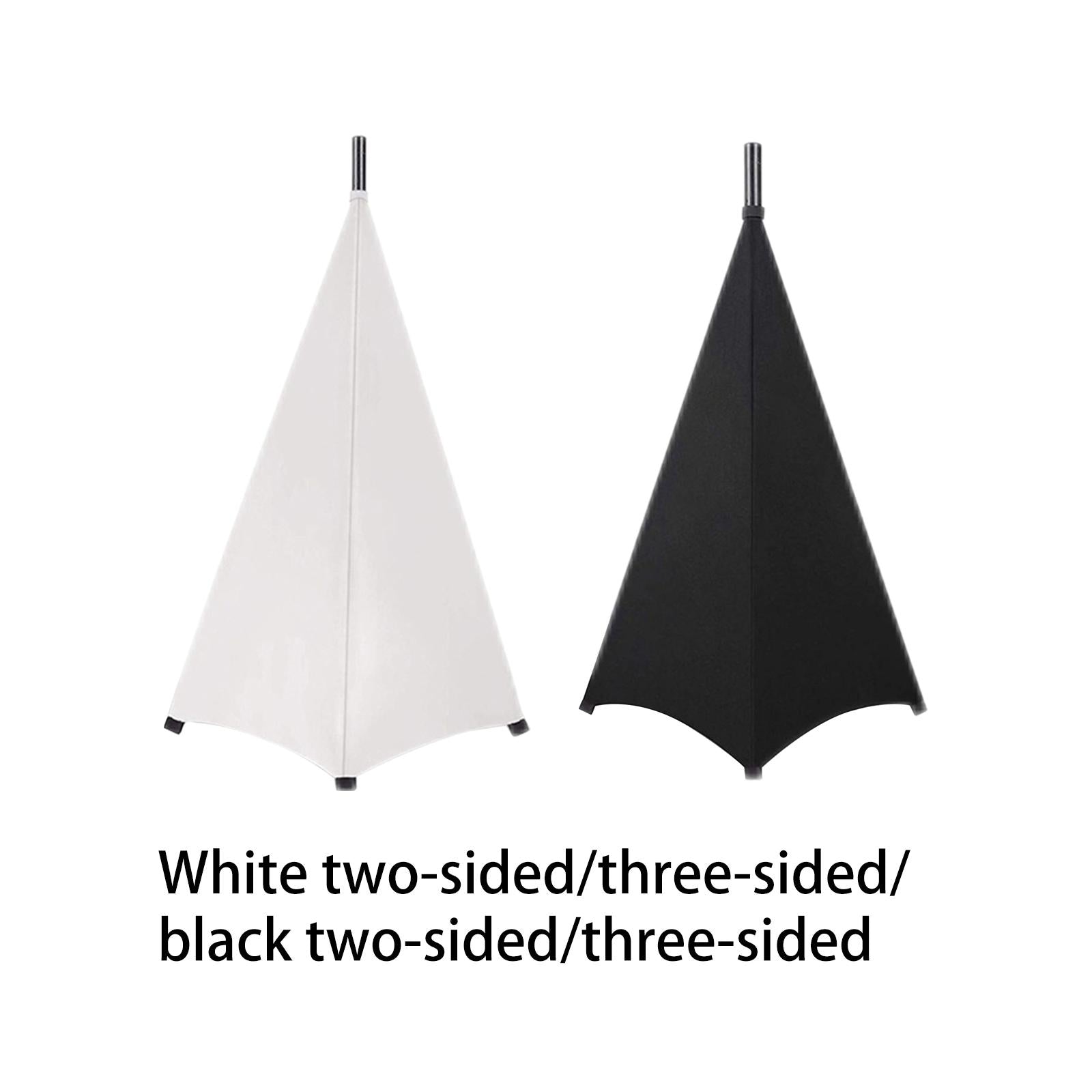 Universal Speaker Stand Cover Height Flexible for Weddings White 2 Sides