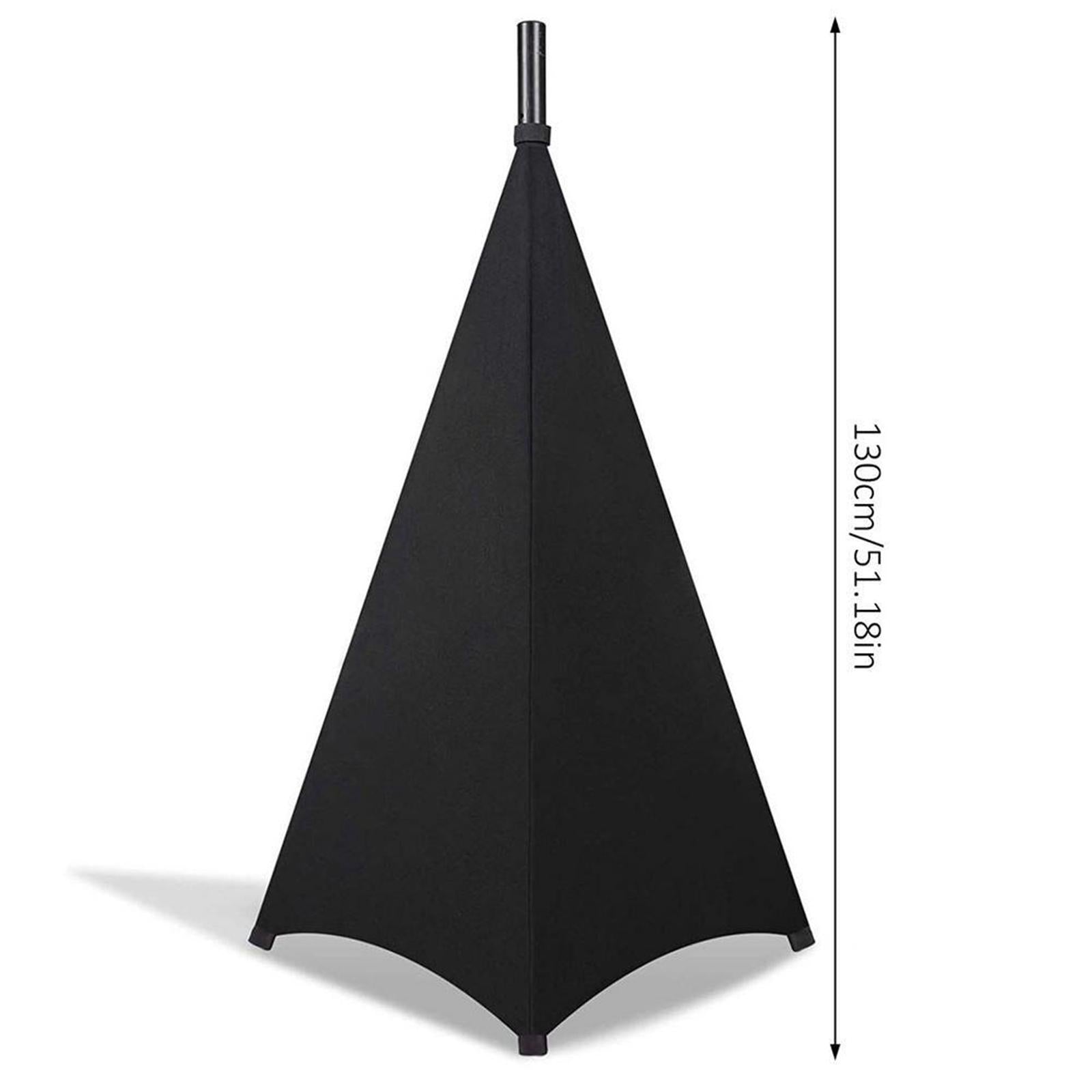 Universal Speaker Stand Cover Height Flexible for Weddings White 3 Sides