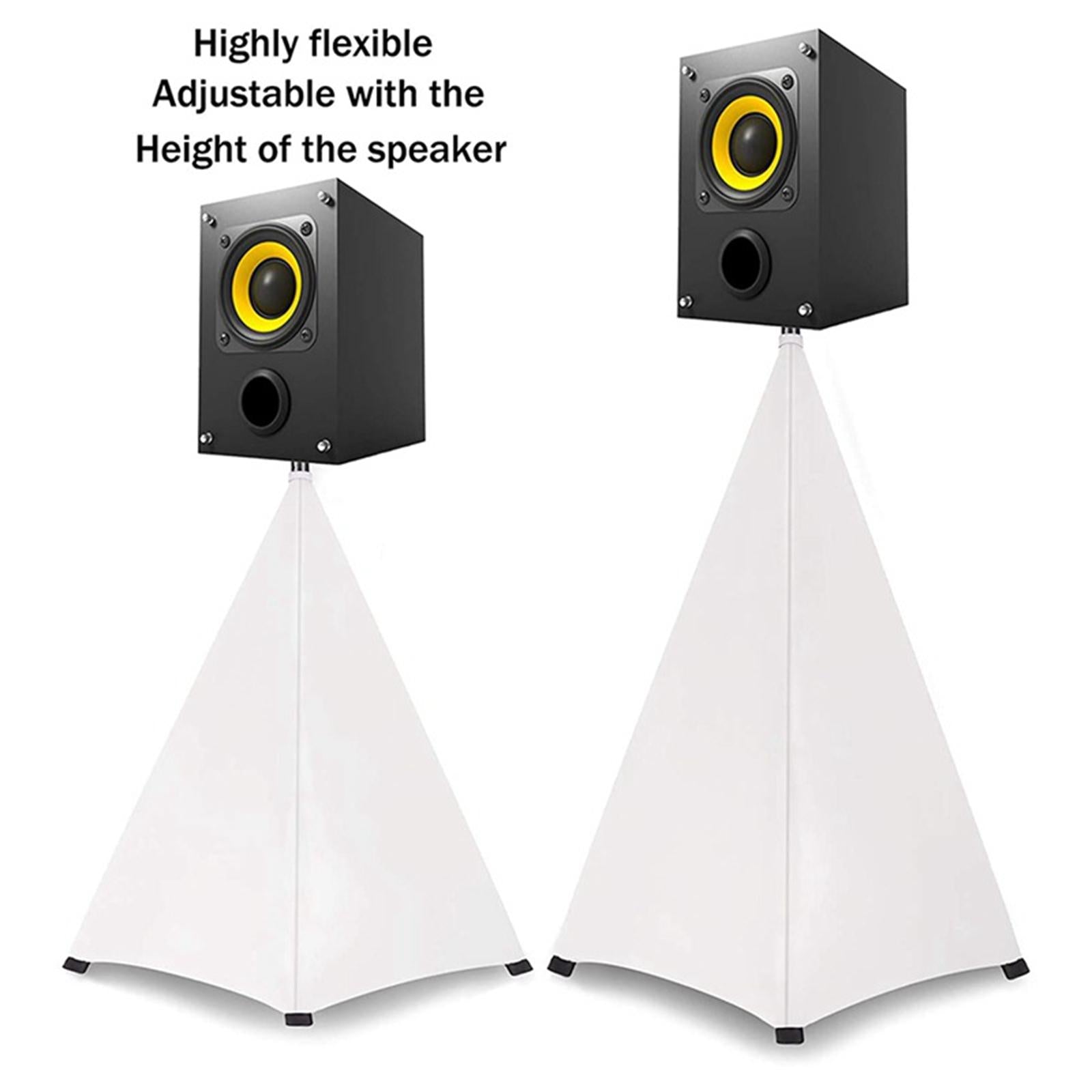 Universal Speaker Stand Cover Height Flexible for Weddings Black 3 Sides
