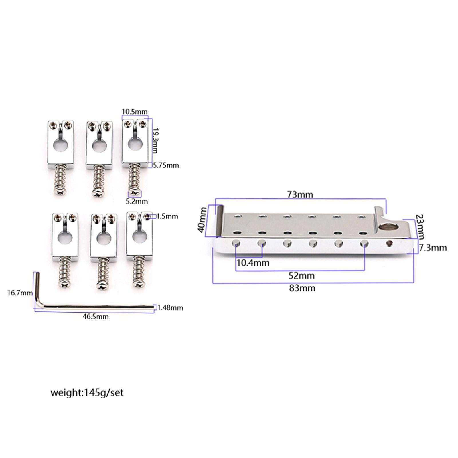 Professional Guitar Bridge Plate with Wrench Accessories for Electric Guitar