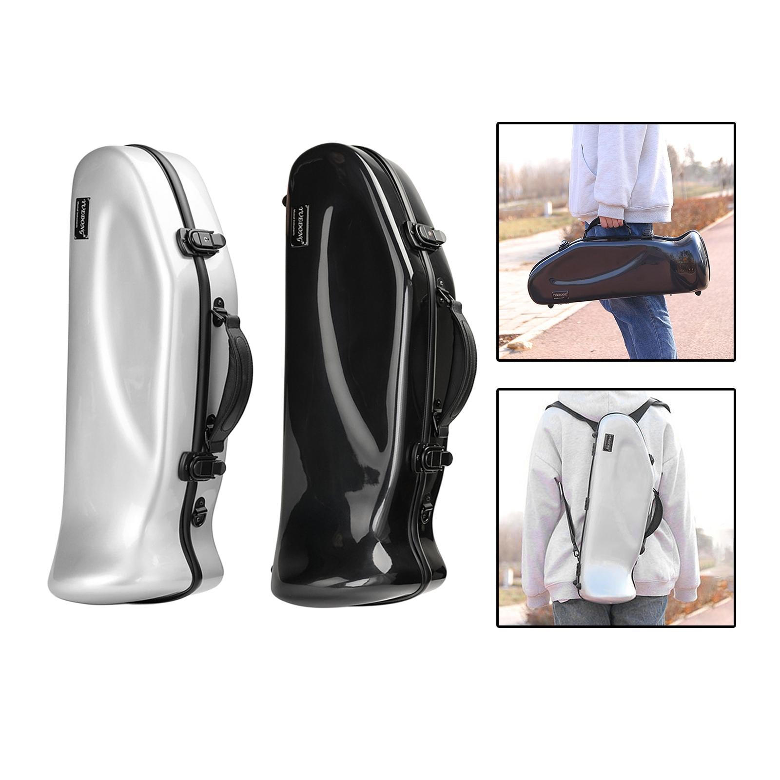 Trumpet Case Backpack Carrying Case Detachable Carbon Fiber Trumpet Gig Bag Black