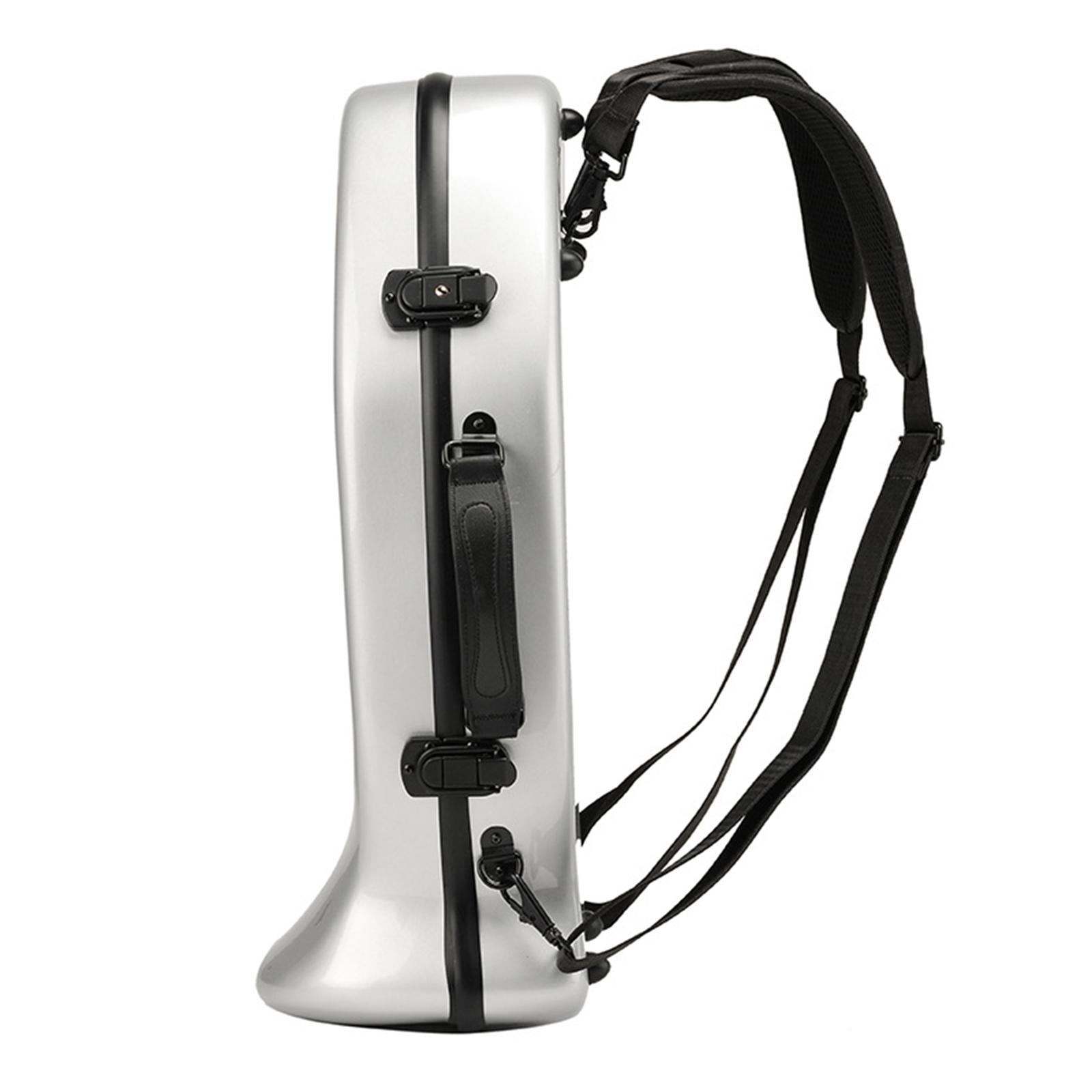 Trumpet Case Backpack Carrying Case Detachable Carbon Fiber Trumpet Gig Bag Silver