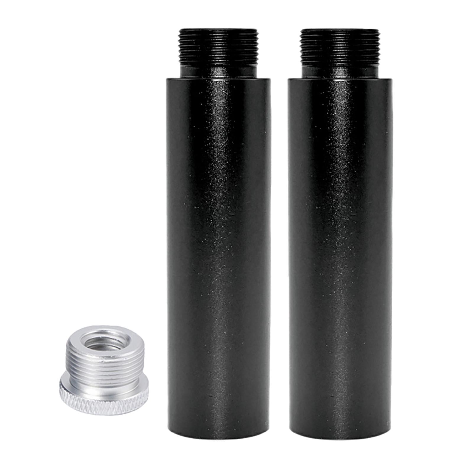 2x Aluminum Alloy Mic Stand Extension Tube & Metal Adapter for Arm Stand F5B