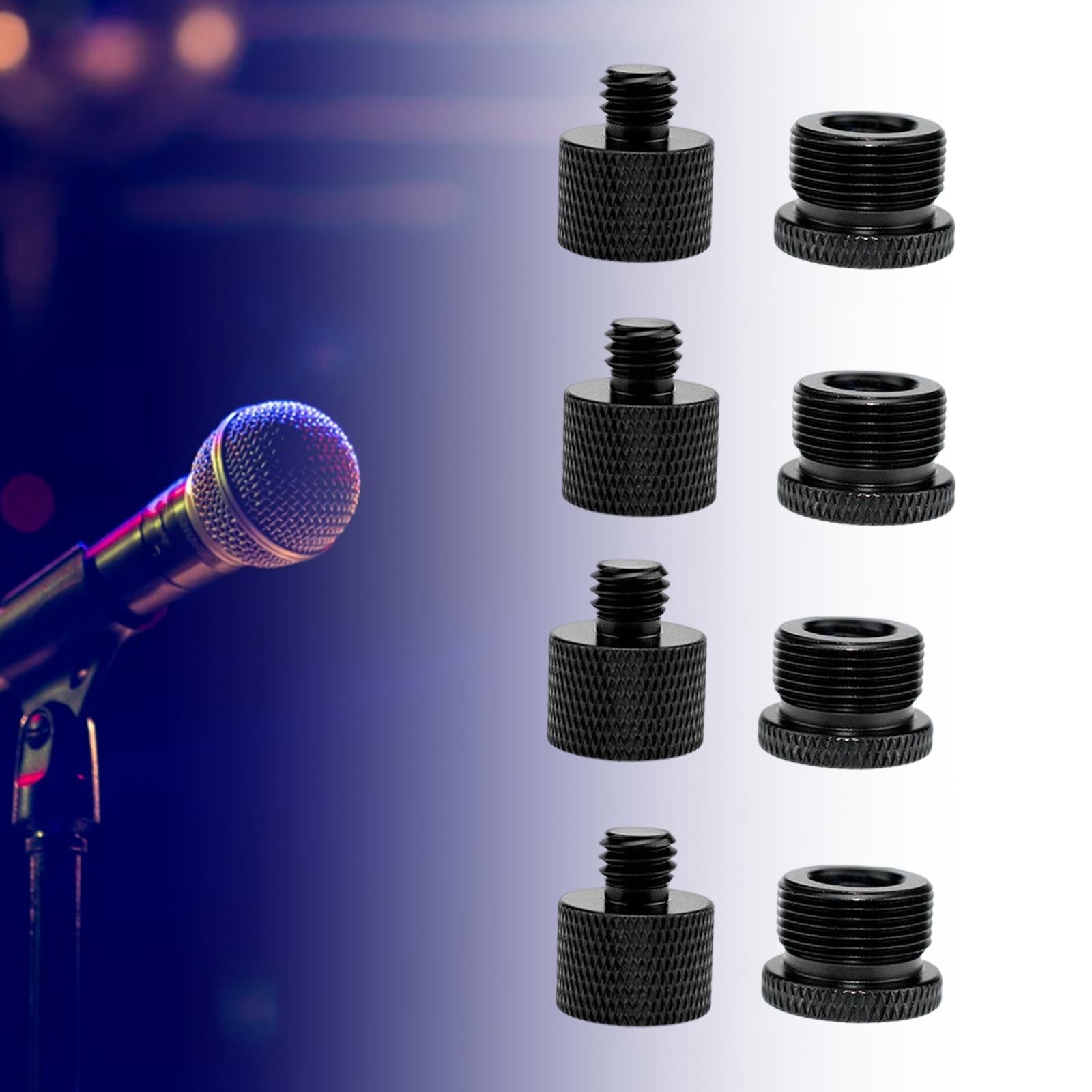 8Pcs Mic Stand Adapter Universal Screw Adapter Thread for Microphone Stand