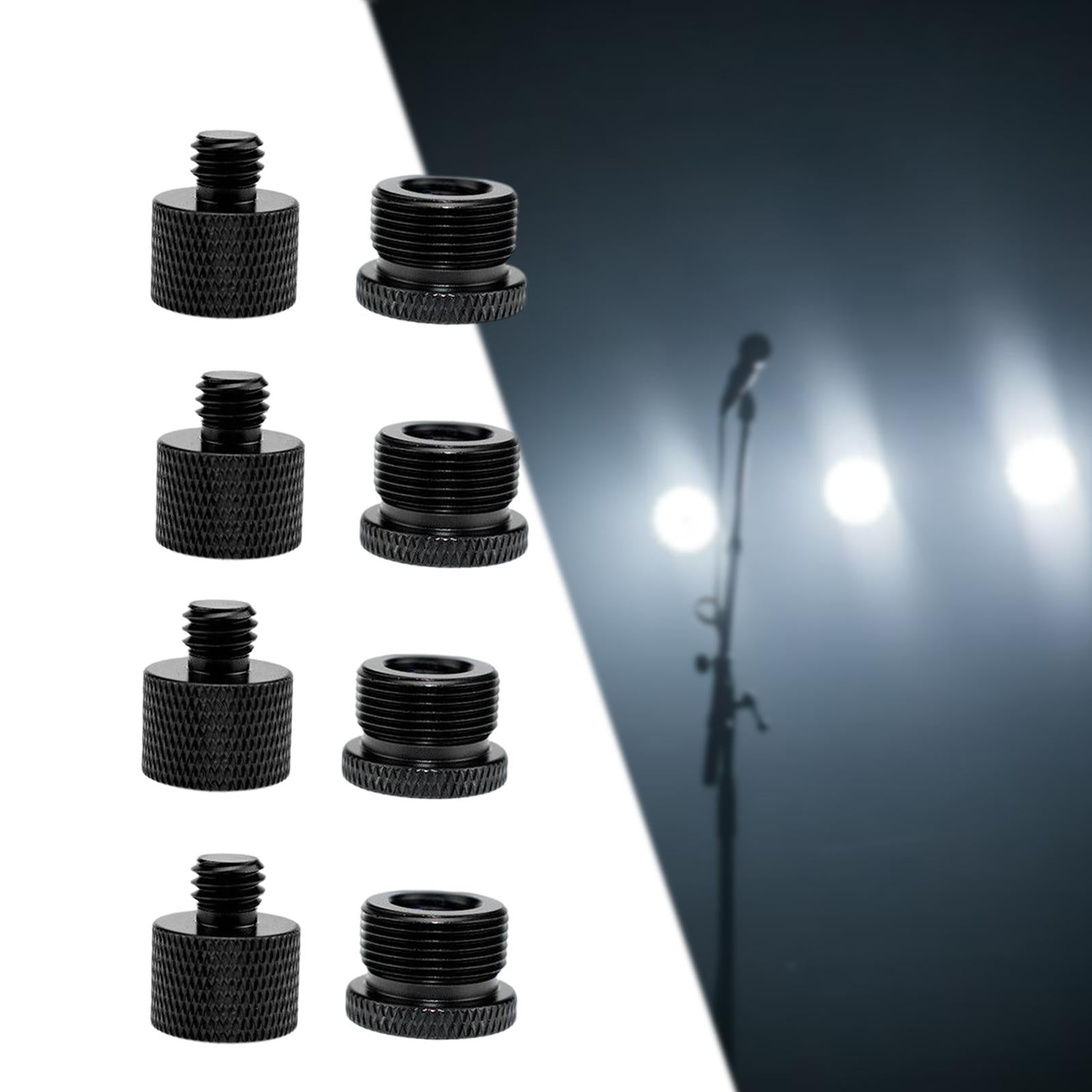 8Pcs Mic Stand Adapter Universal Screw Adapter Thread for Microphone Stand