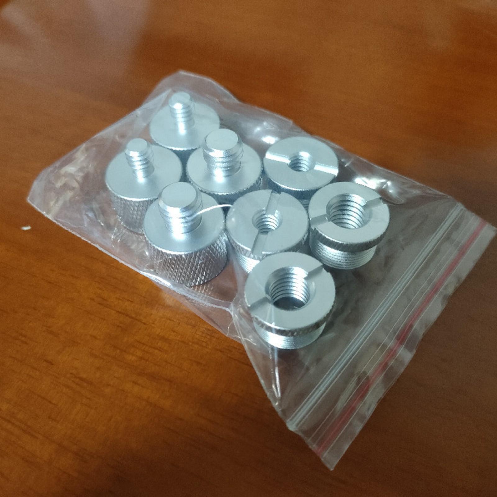 8Pcs Screw Thread Adapter for Microphone Stand (5/8 Male to 3/8 Female)