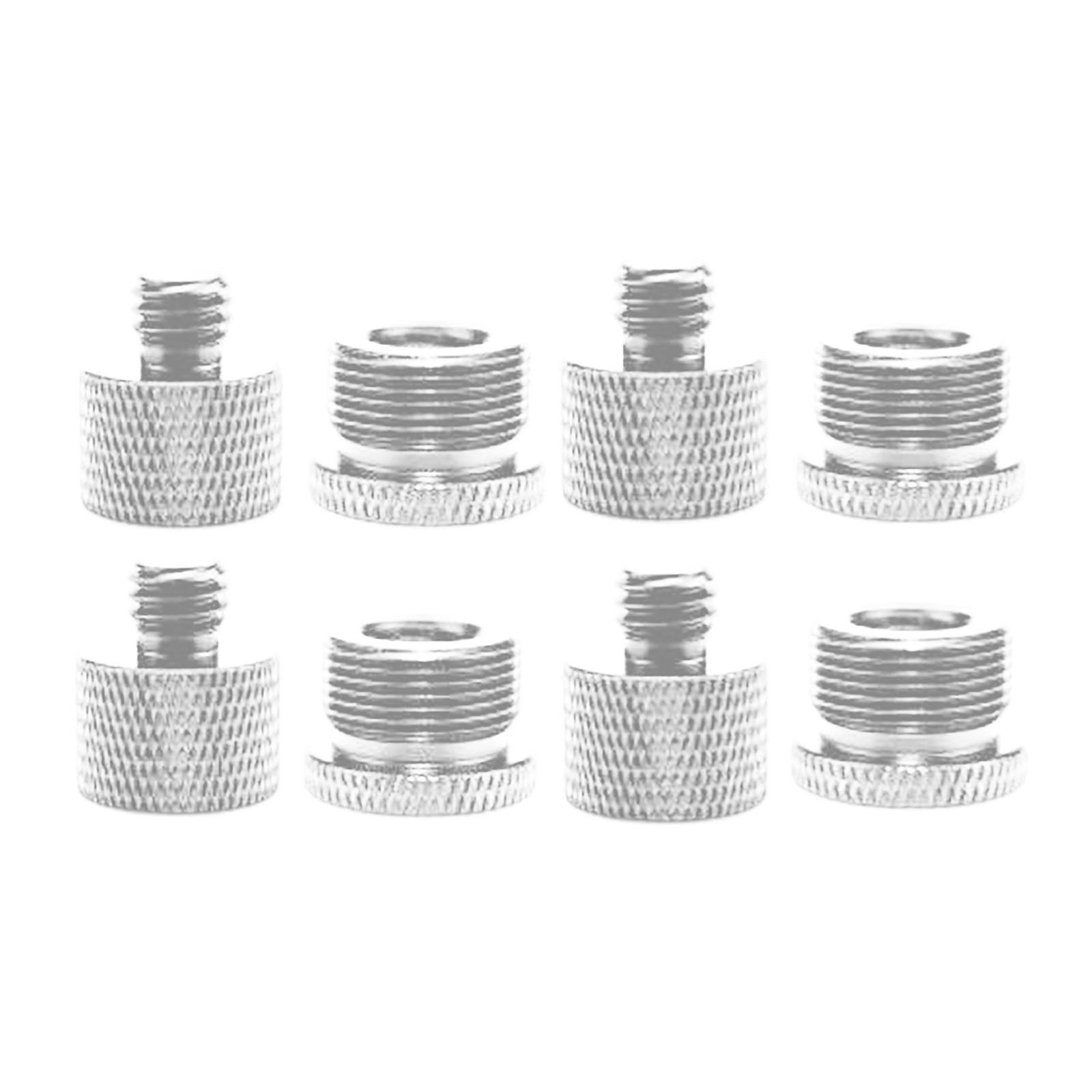 8Pcs Screw Thread Adapter for Microphone Stand (5/8 Male to 3/8 Female)