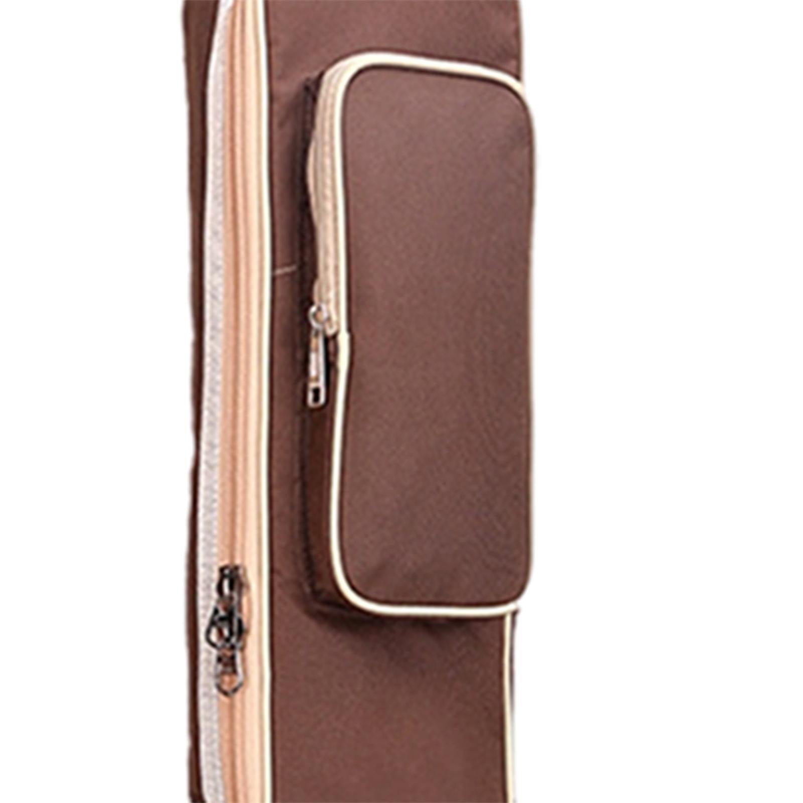 Oxford Electric Guitar Case with Pockets Organizer 7mm Cotton Coffee