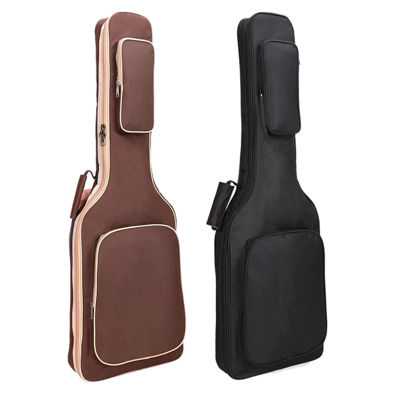 Oxford Electric Guitar Case with Pockets Organizer 7mm Cotton Coffee
