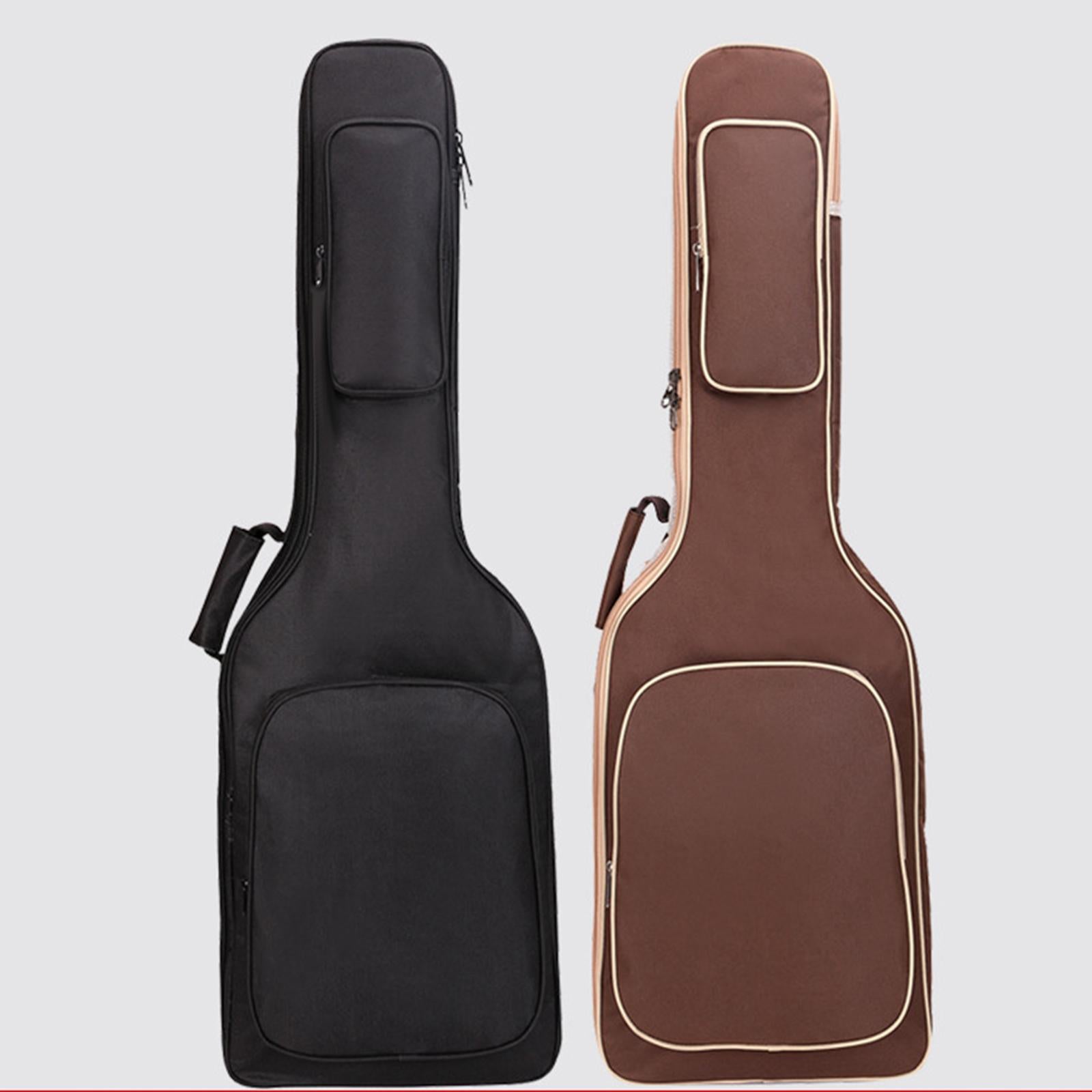 Oxford Electric Guitar Case with Pockets Organizer 7mm Cotton Coffee