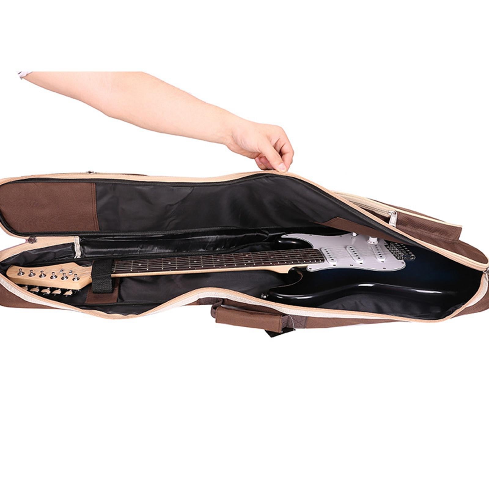Oxford Electric Guitar Case with Pockets Organizer 7mm Cotton Black