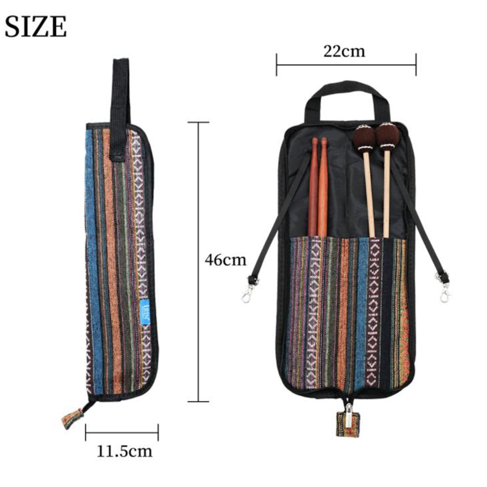 Printed Drumsticks Bag with Floor Tom Hooks Percussion Drum Mallet Bag