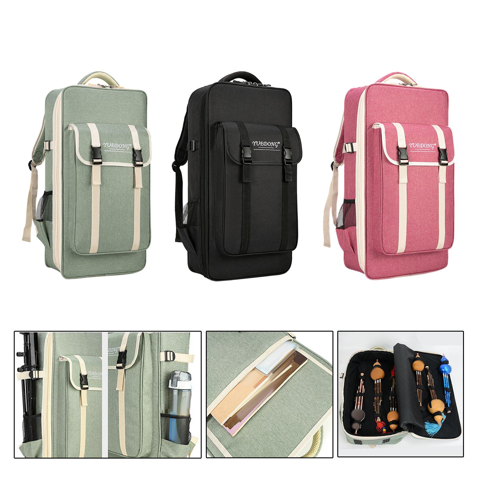 Gourd Silk Bag with Double Shouler Straps Zipper Accessories for Traveling Green