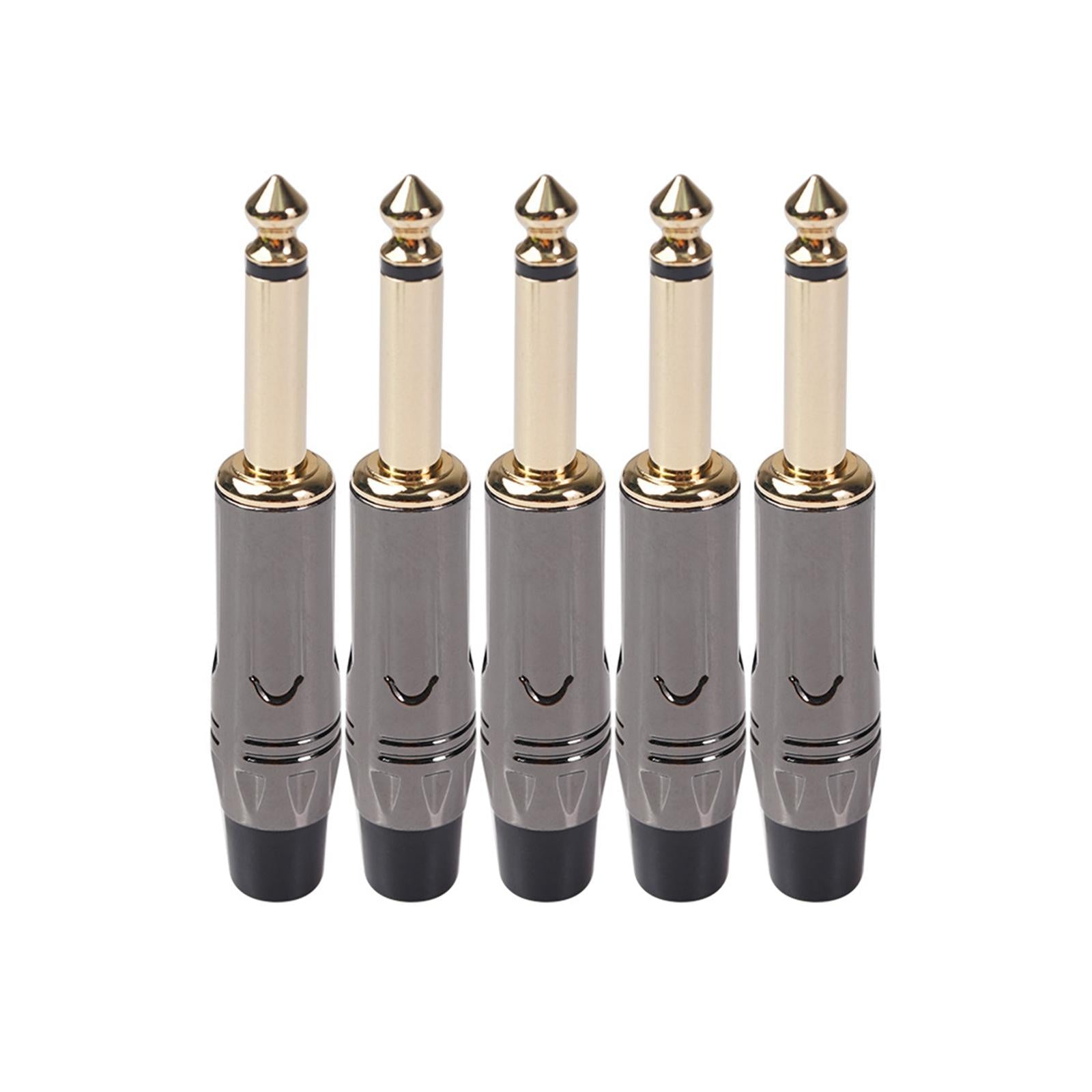 6.35mm Mono Plug 1/4 Soldering Jack Audio Connector Jack Plug for Speaker