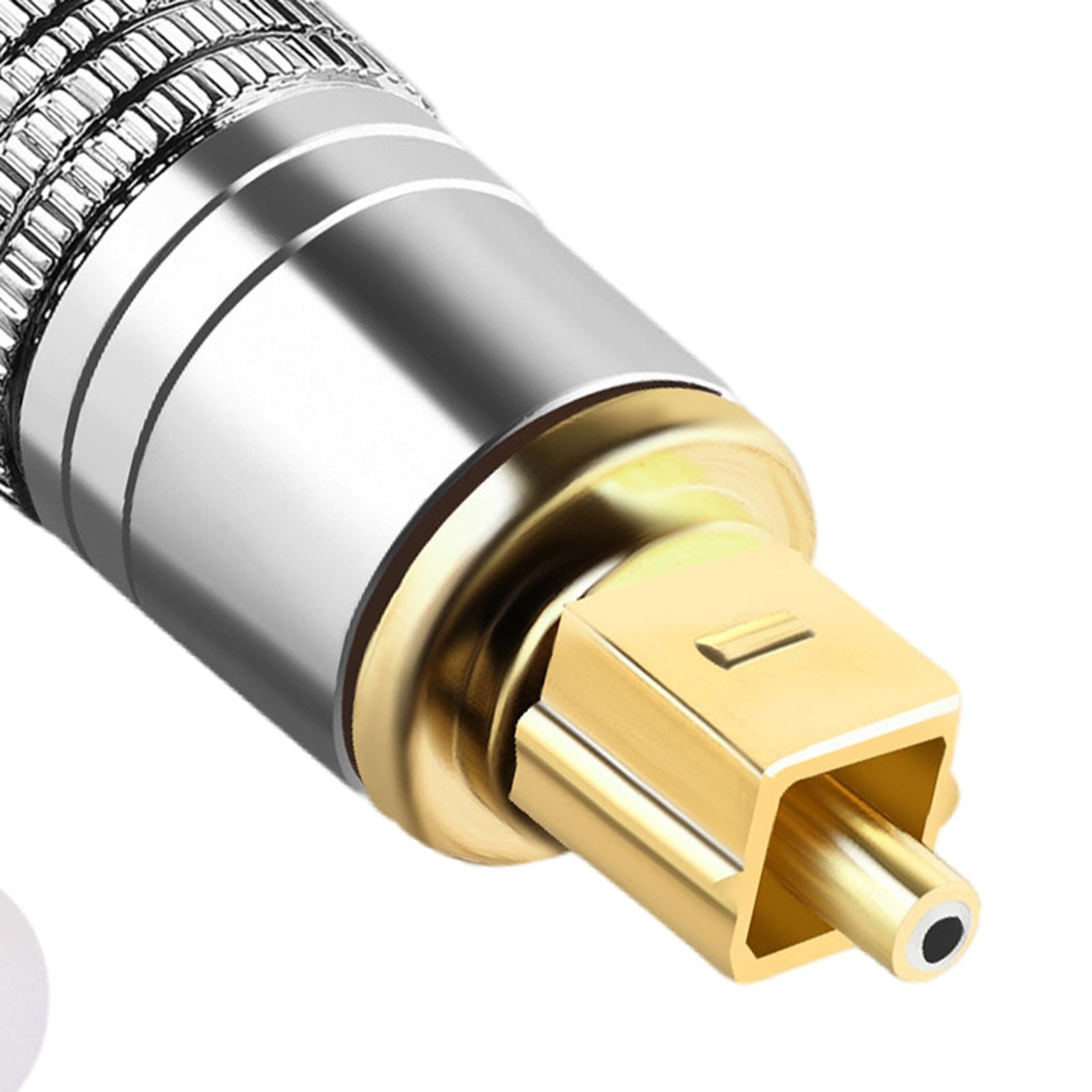 Optical Audio Cable Nylon Braided Male to Male for Soundbar Blue Ray Player thread circle 5m