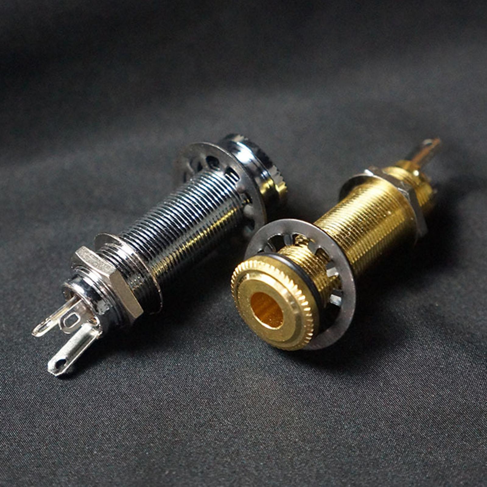 1/4 inch Guitar Pickup Endpin Jack Output Socket for Electric Guitar Silver