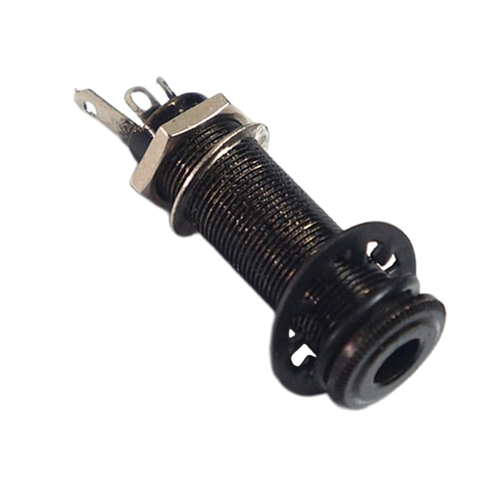 1/4 inch Guitar Pickup Endpin Jack Output Socket for Electric Guitar Black