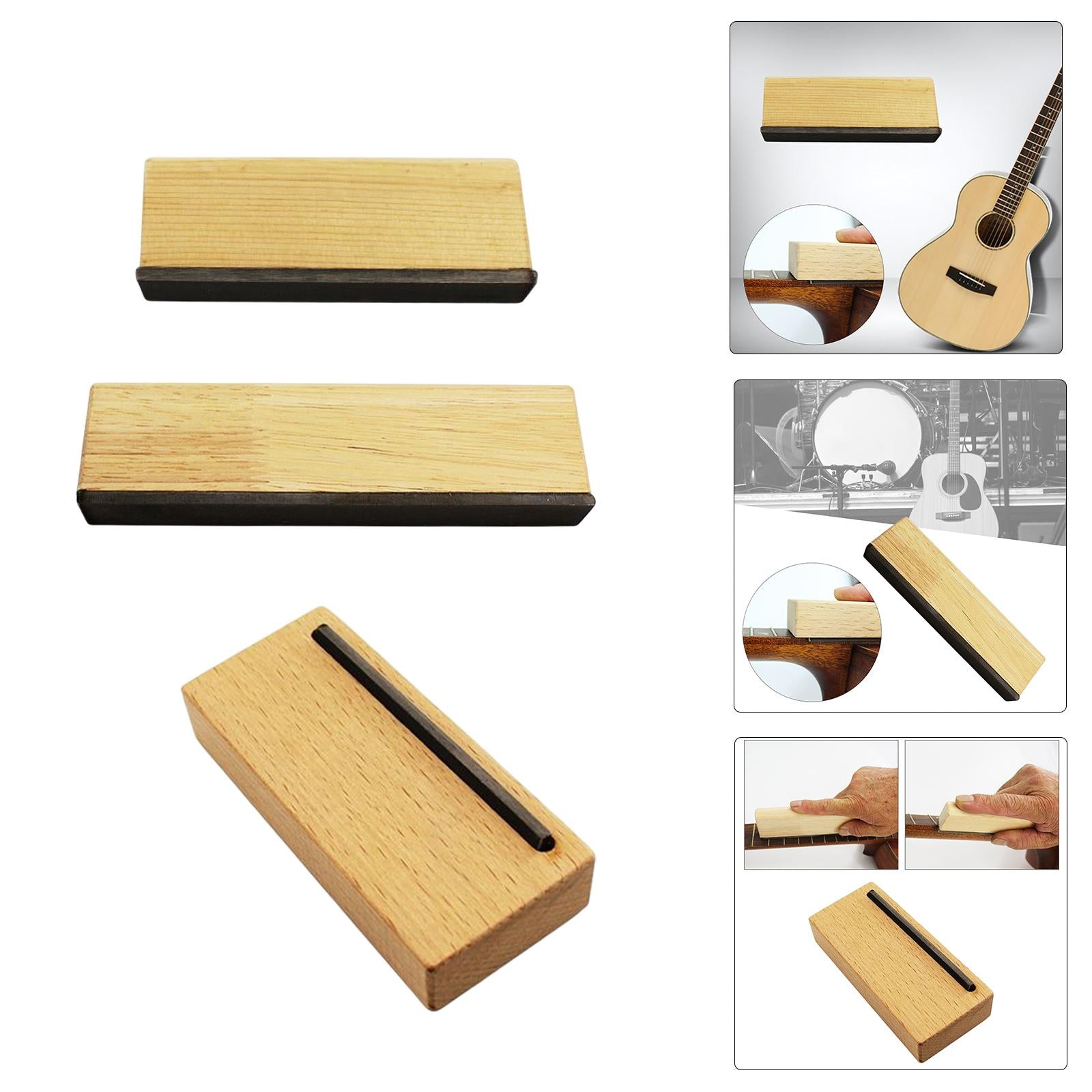 Guitar Fret Sanding Block Crowning File Multifunction for Luthier Accessory Short