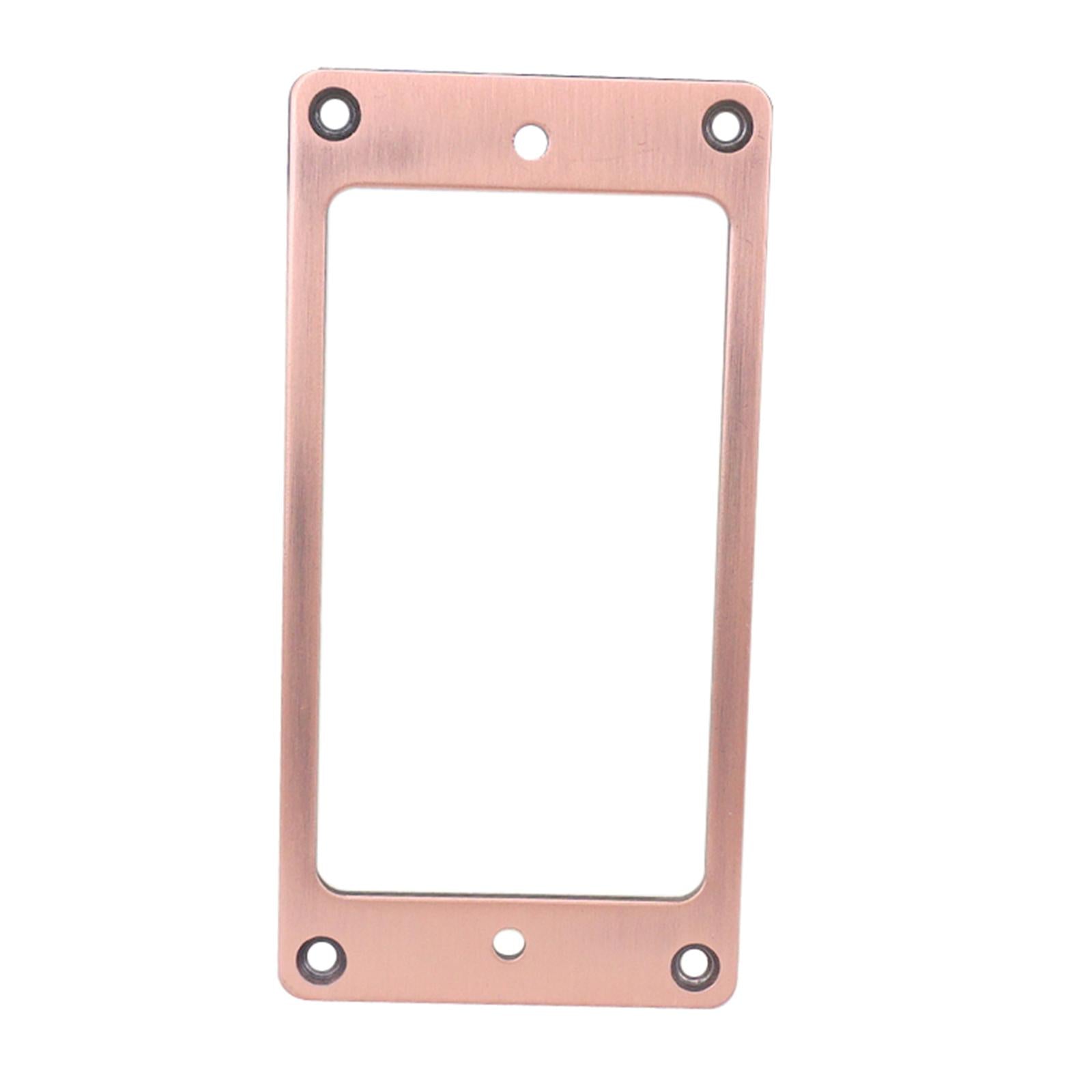 2x Guitar Pickup Ring Bridge Neck Pickups Cover Frame for DIY Accessory Red Copper