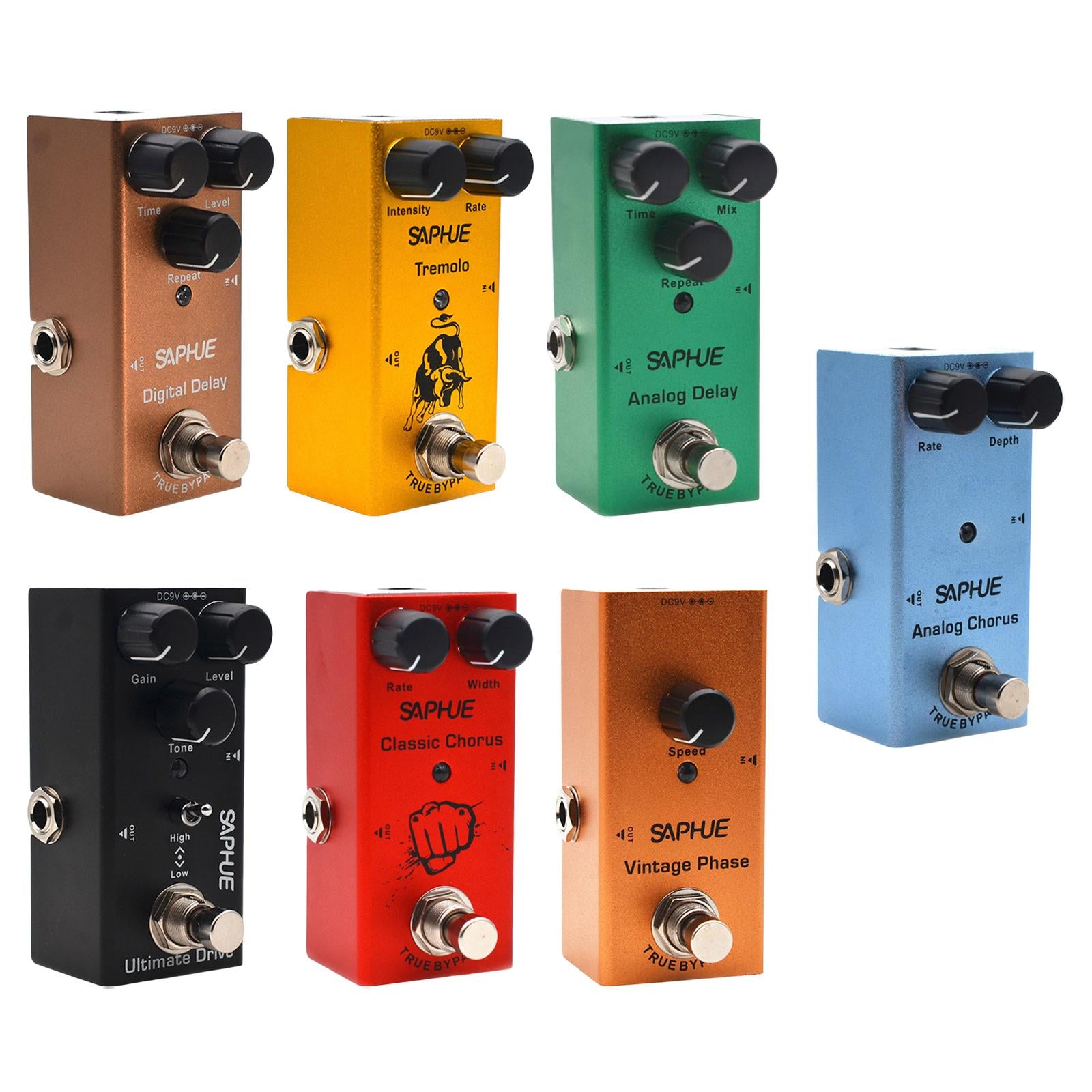 Guitar Pedal Accessories Compact Parts 9V DC Mini for Electric Guitar Bass for Ultimate Drive