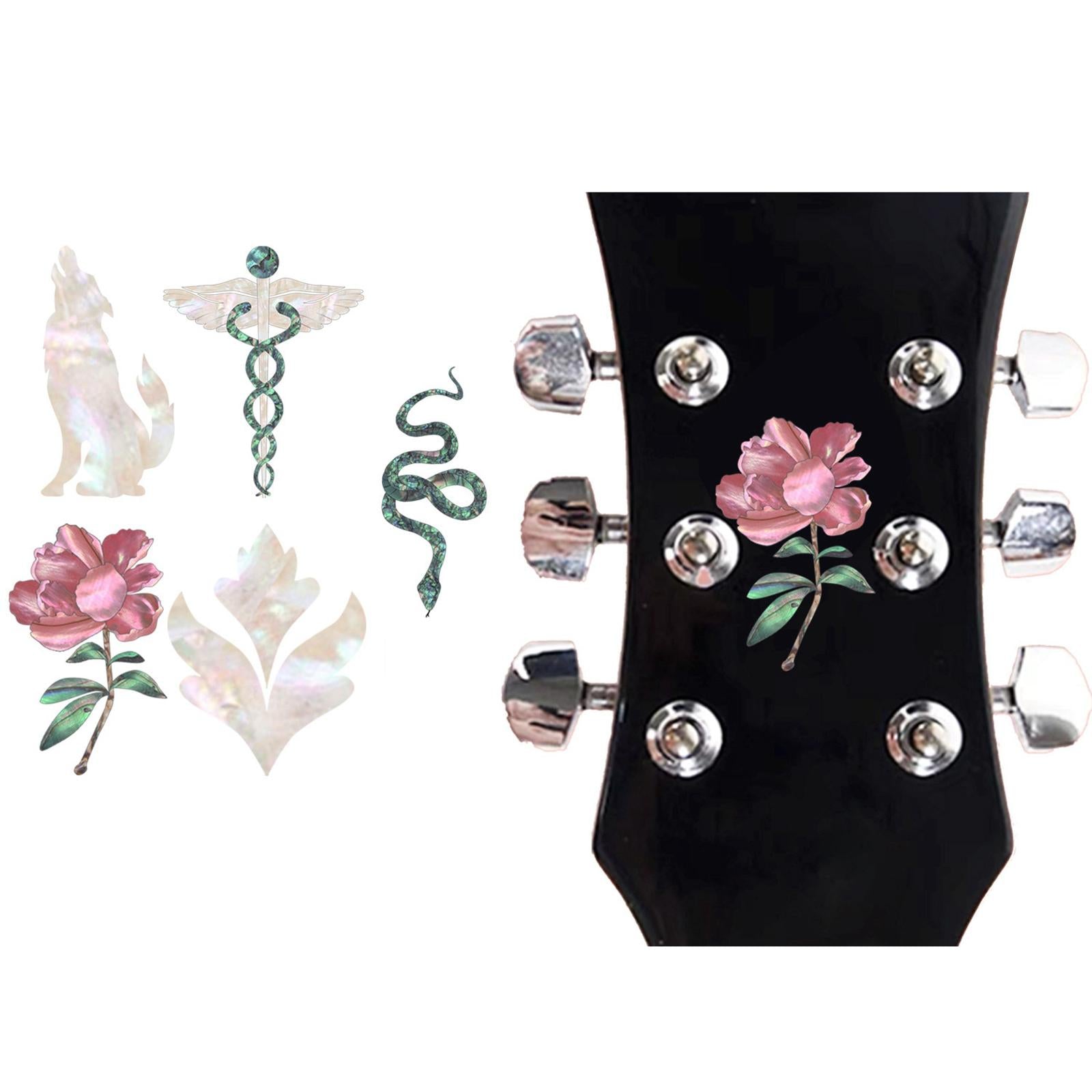 Guitar Stickers Fret Markers DIY Decoration Markers Gifts Red Flower