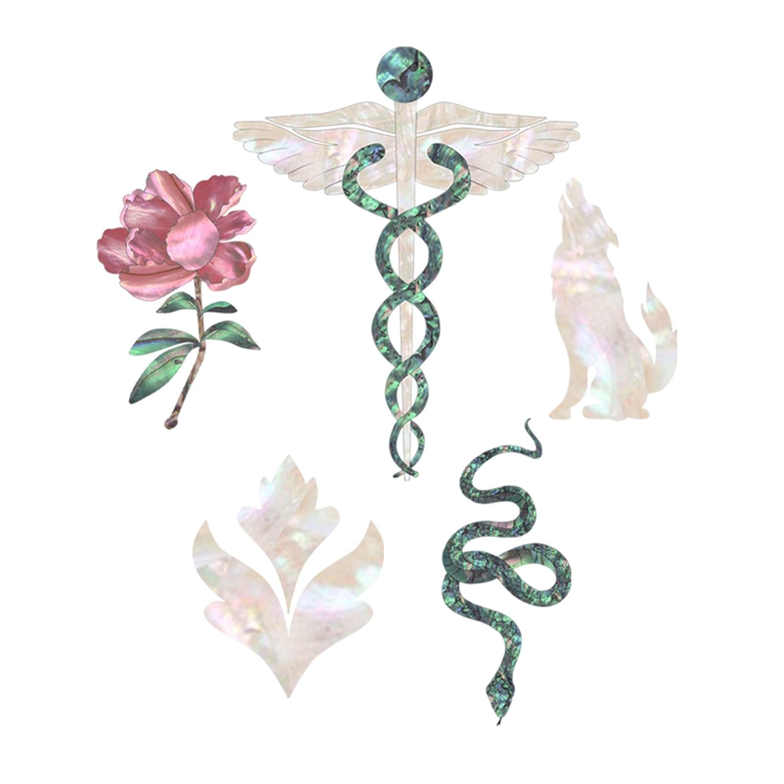 Guitar Stickers Fret Markers DIY Decoration Markers Gifts Red Flower