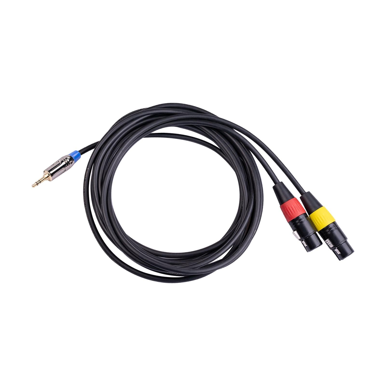 1/8 in (3.5mm) To Dual XLR Female Stereo Y Splitter Patch Microphone Cable