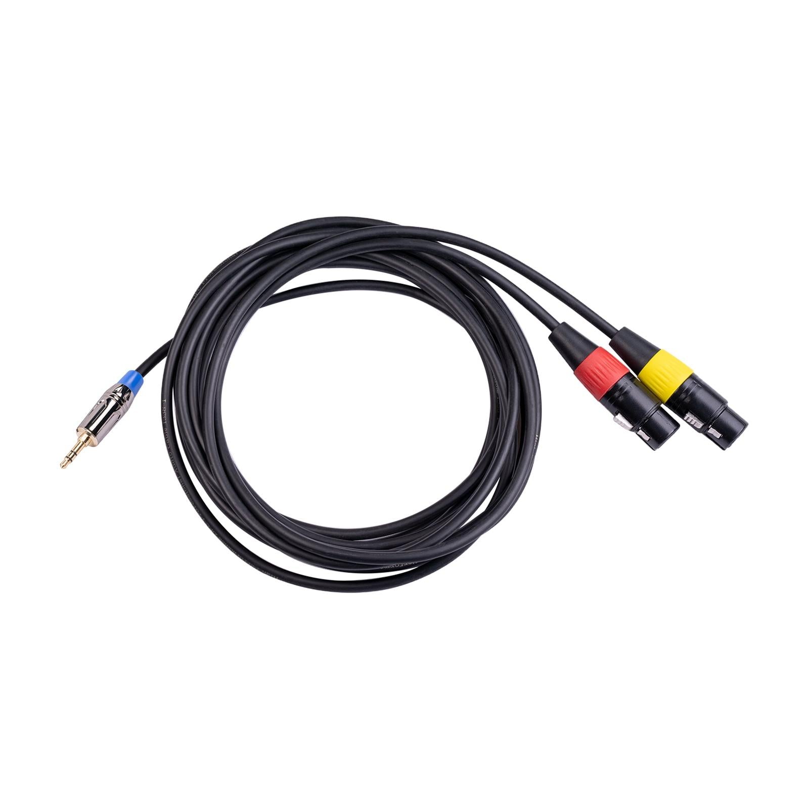 1/8 in (3.5mm) To Dual XLR Female Stereo Y Splitter Patch Microphone Cable