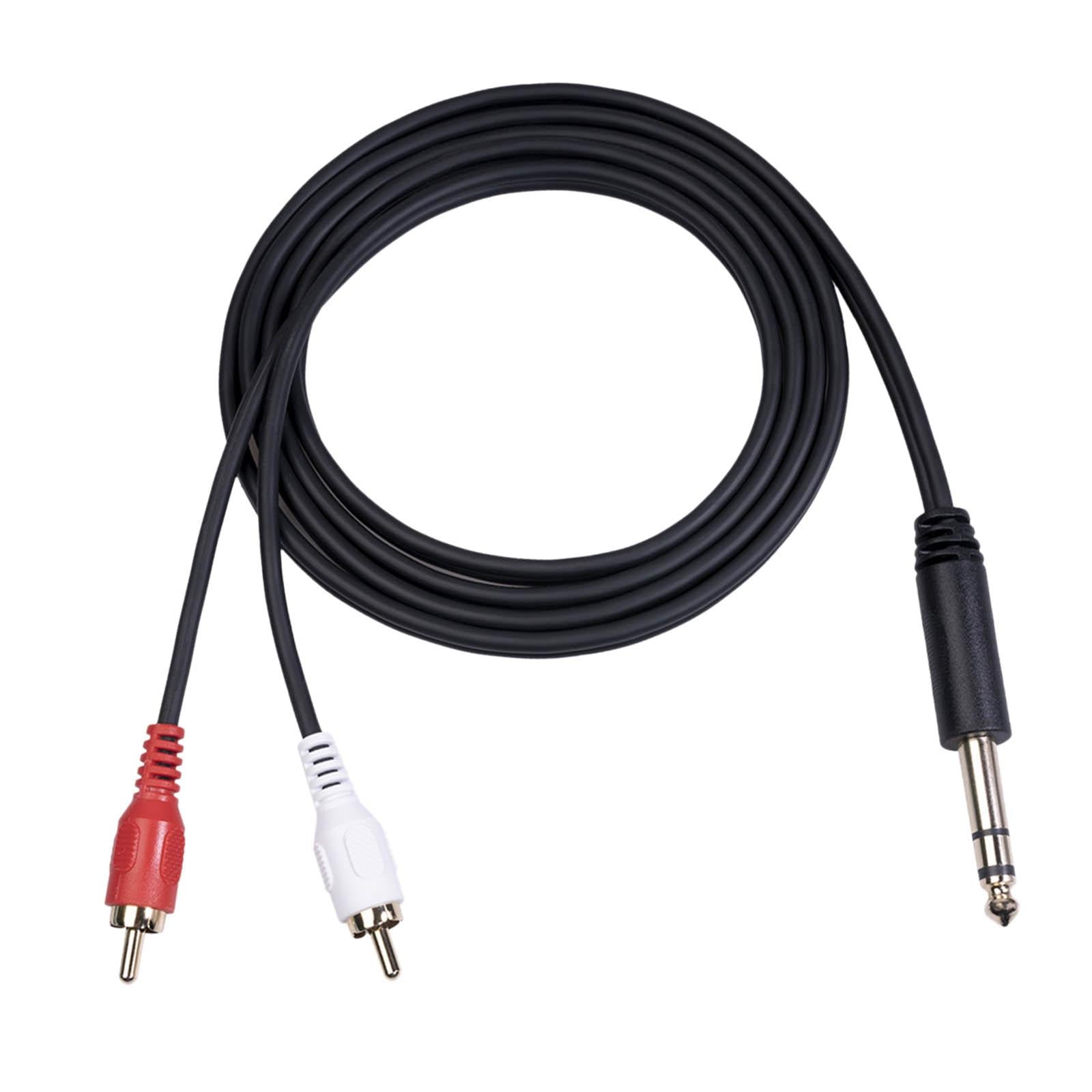 1PC 6.35 mm to 2RCA Cable for Tablets Digital Systems Stereo Equipment
