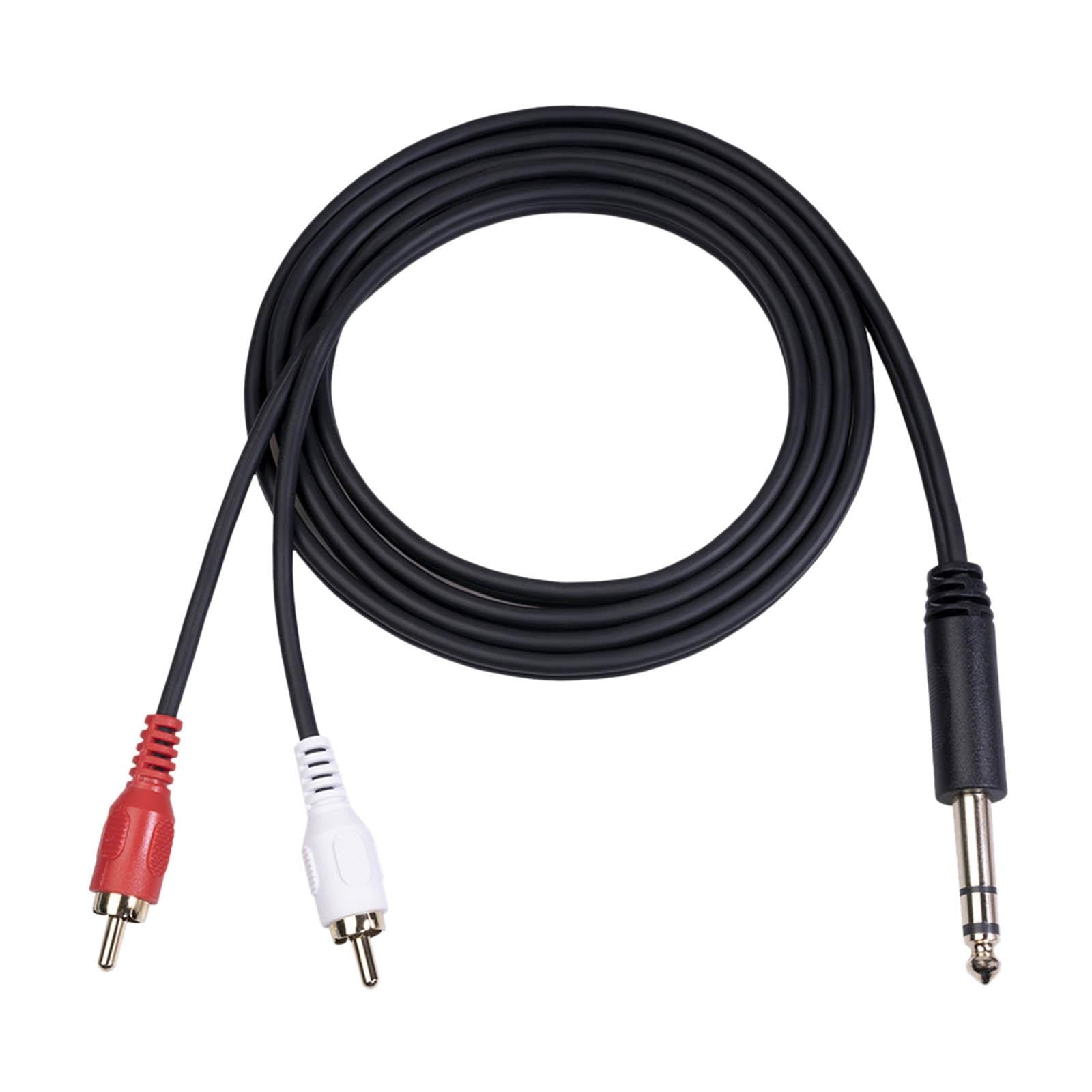 1PC 6.35 mm to 2RCA Cable for Tablets Digital Systems Stereo Equipment