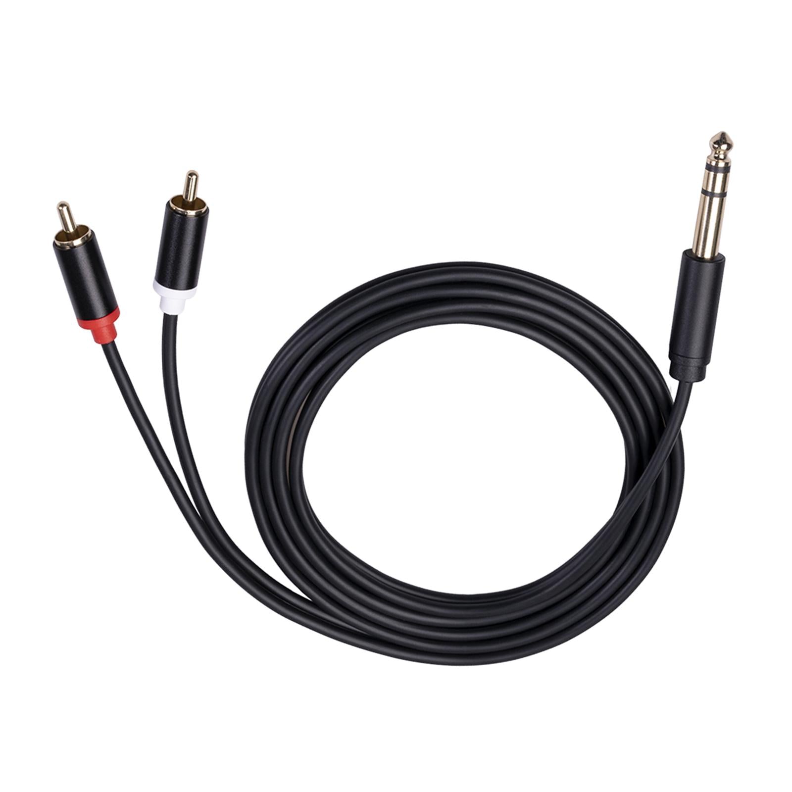 Audio Metal 3.5mm Stereo Jack to 2 RCA Phone Cable 6.35mm to 2RCA Cable 3M