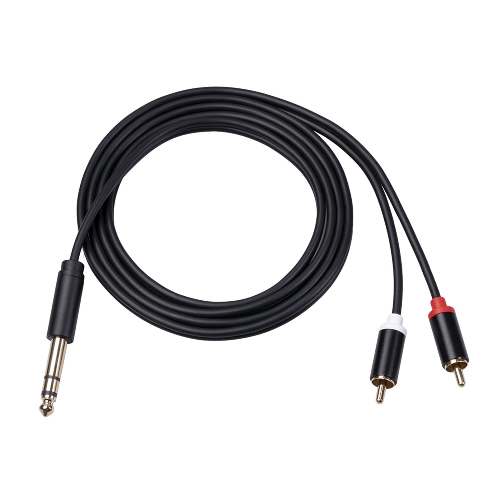 Audio Metal 3.5mm Stereo Jack to 2 RCA Phone Cable 6.35mm to 2RCA Cable 3M