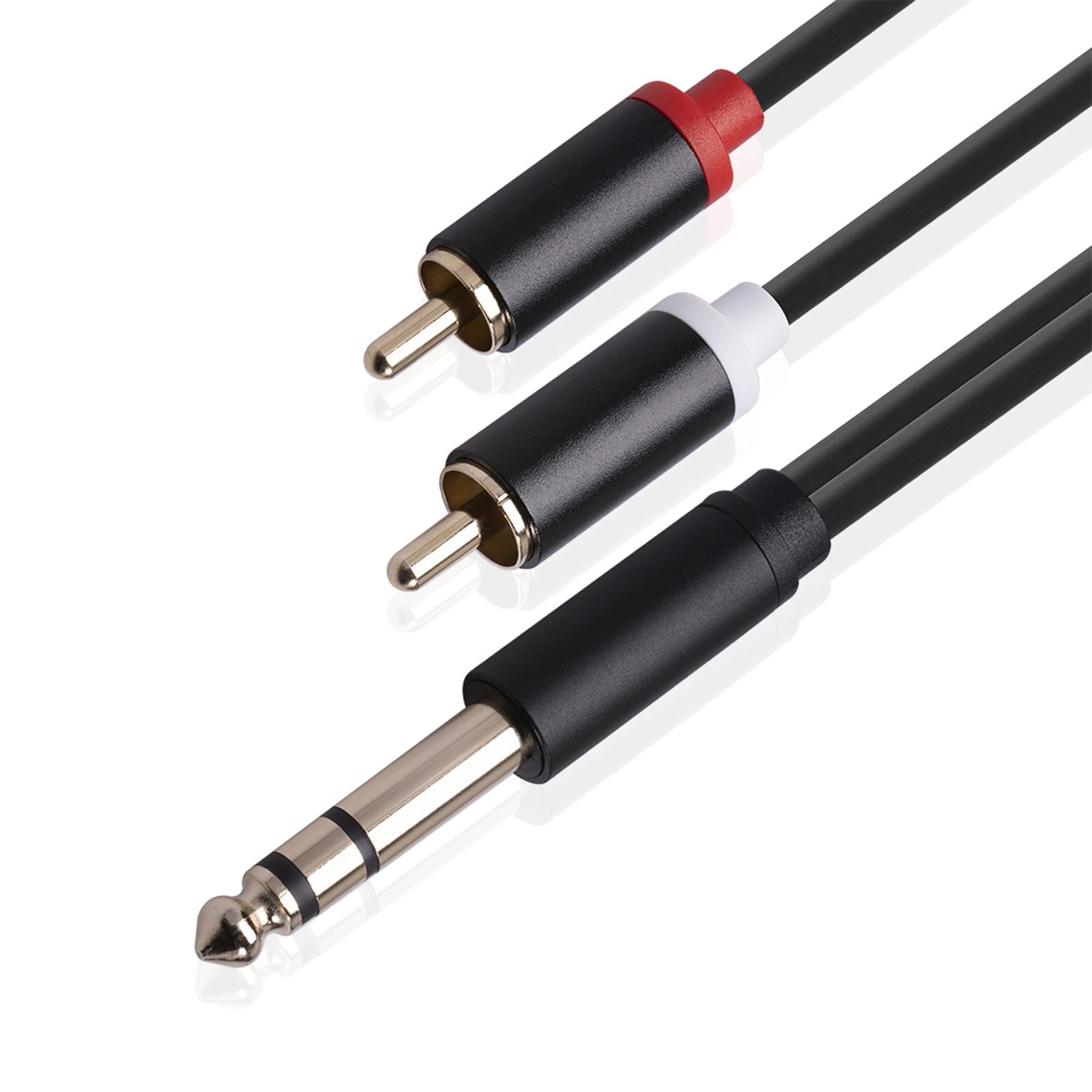 Audio Metal 3.5mm Stereo Jack to 2 RCA Phone Cable 6.35mm to 2RCA Cable 5M