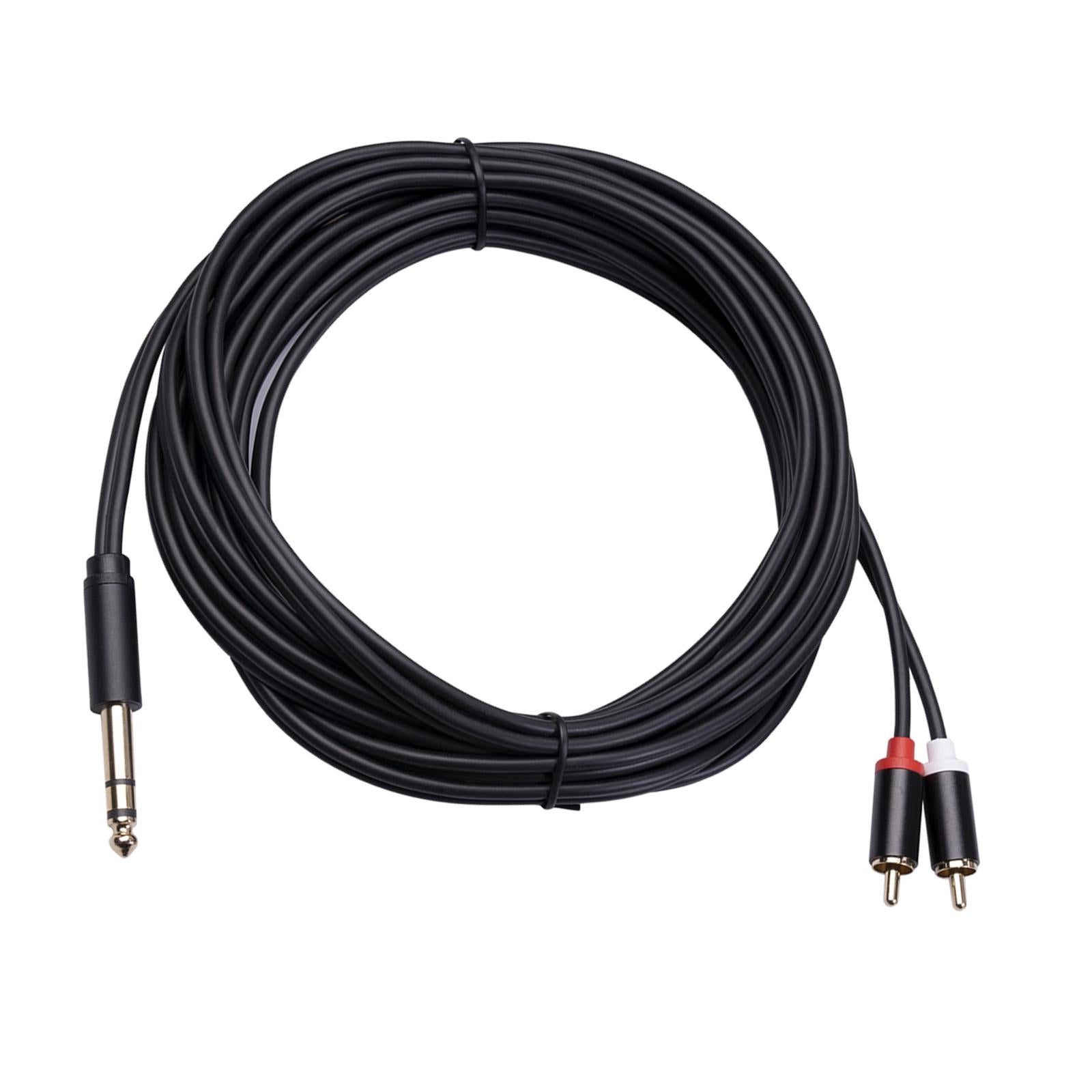 Audio Metal 3.5mm Stereo Jack to 2 RCA Phone Cable 6.35mm to 2RCA Cable 5M