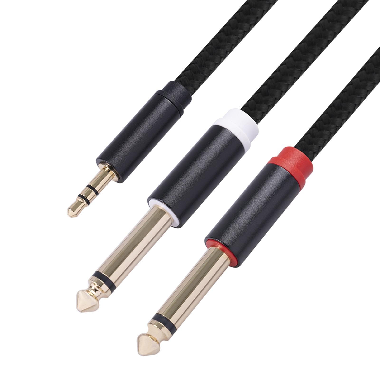 Cable 3.5mm 1/8 TRS to Dual 6.35mm 1/4 TS Y Splitter Cable 3m