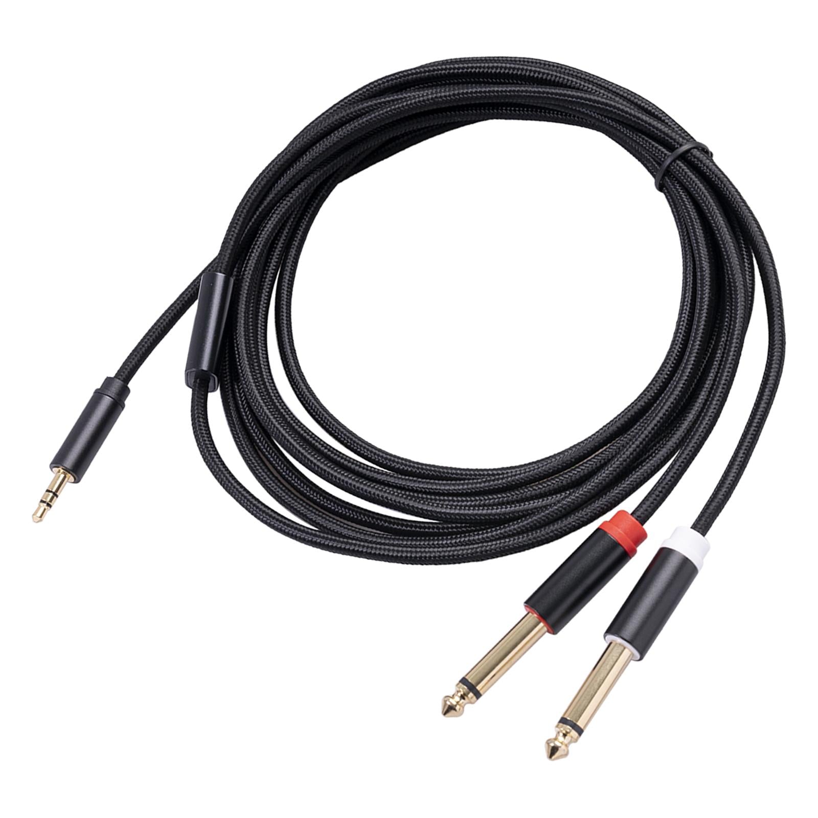 Cable 3.5mm 1/8 TRS to Dual 6.35mm 1/4 TS Y Splitter Cable 2m