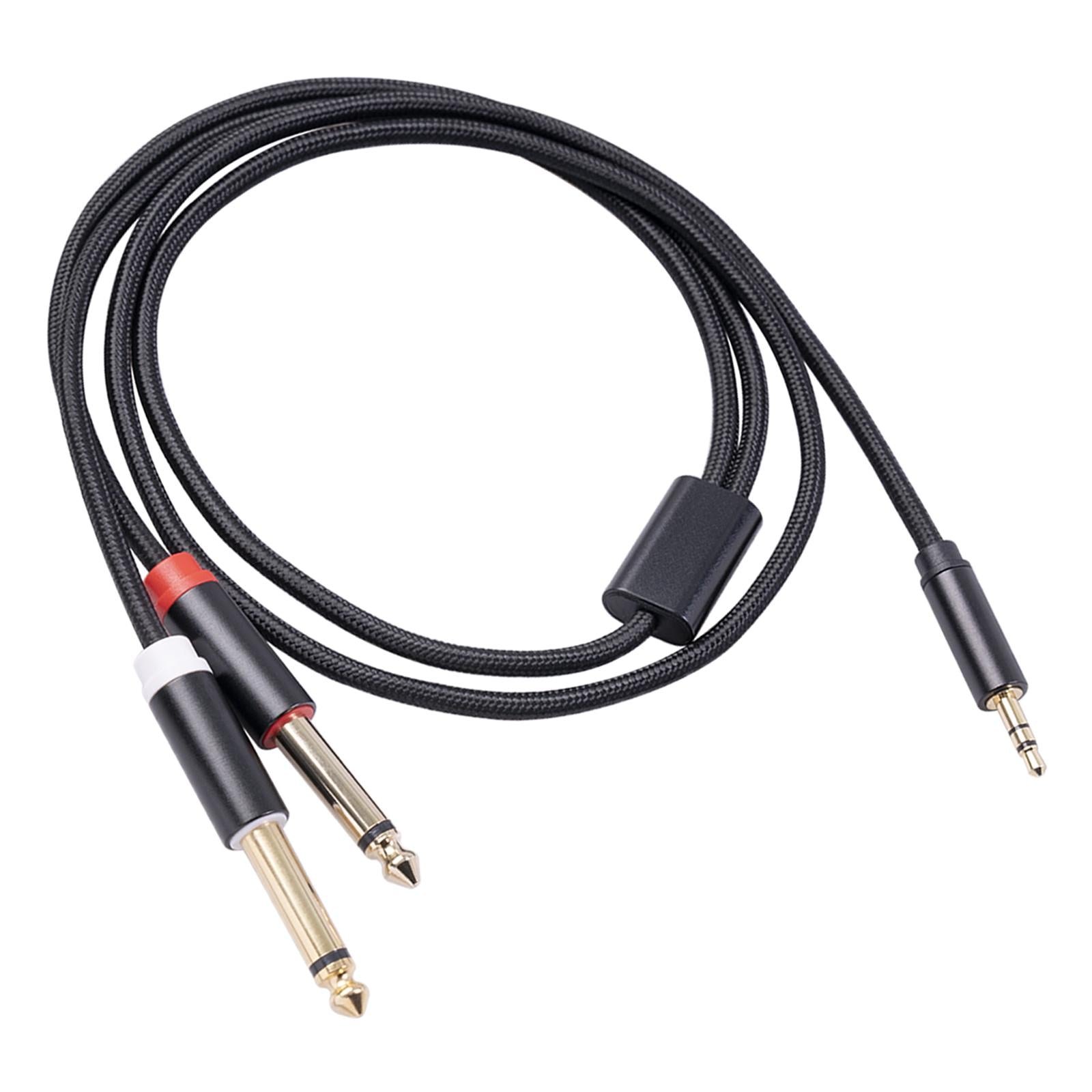 Cable 3.5mm 1/8 TRS to Dual 6.35mm 1/4 TS Y Splitter Cable 1m