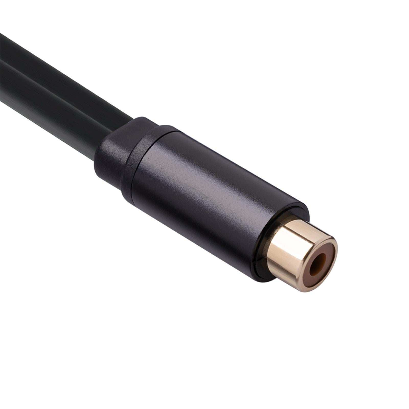 RCA to Dual RCA Cable 11.8 Female to Male 2-Way Transmission for Stereo Female to 2 Male"