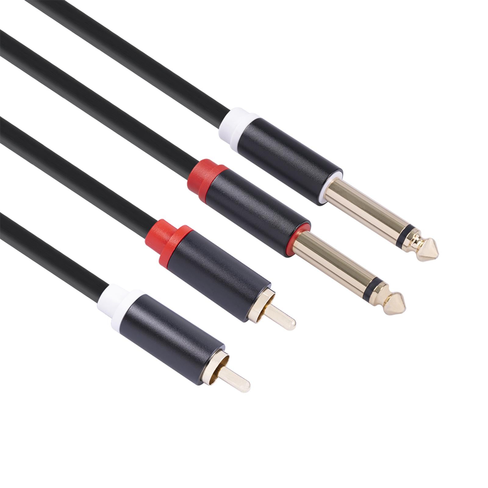 Dual 6.35mm to Dual RCA Cable Male to Male 4.9ft Durable for CD Player