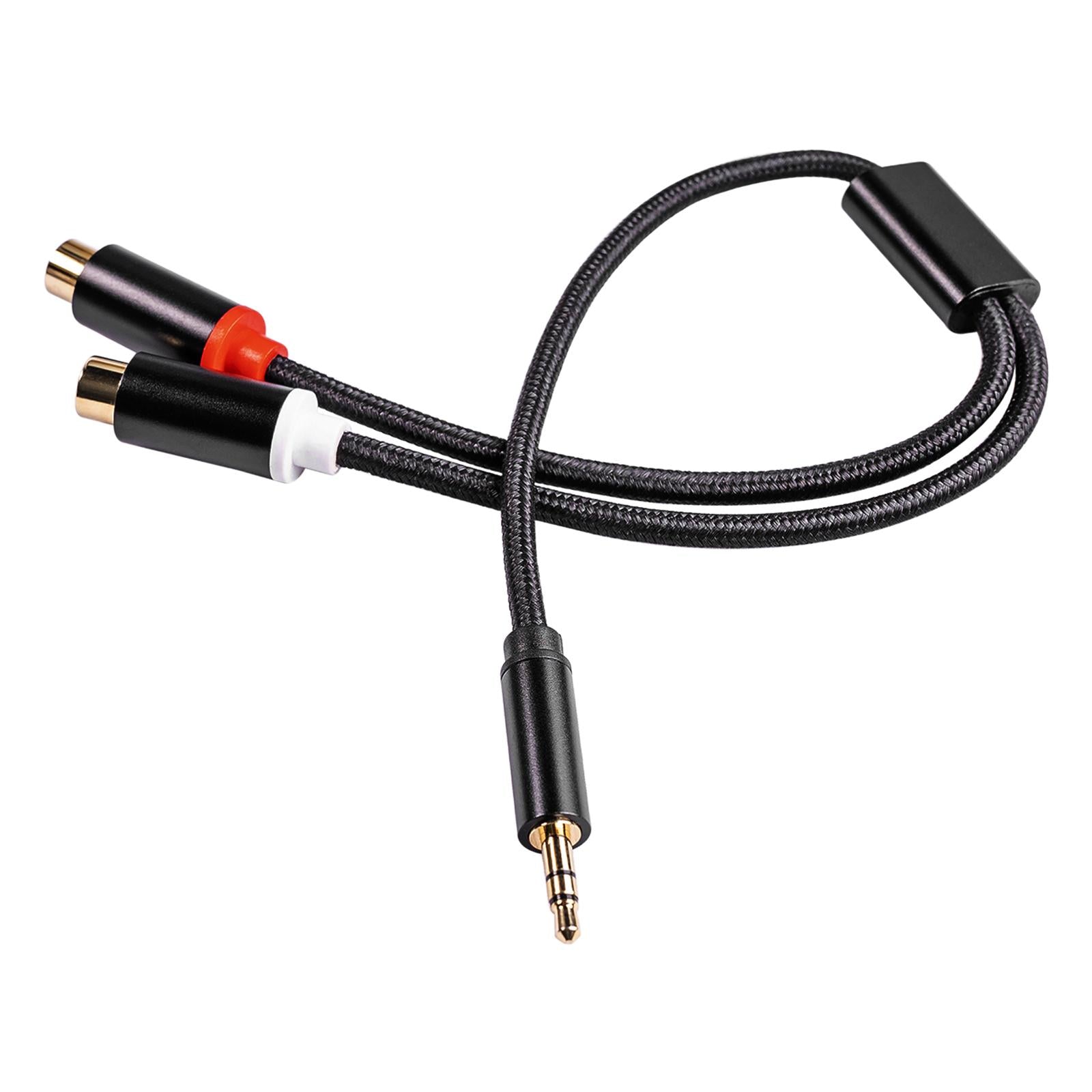 3.5mm to Dual RCA Cable Male to Female for Stereo Mixing Console Amplifier