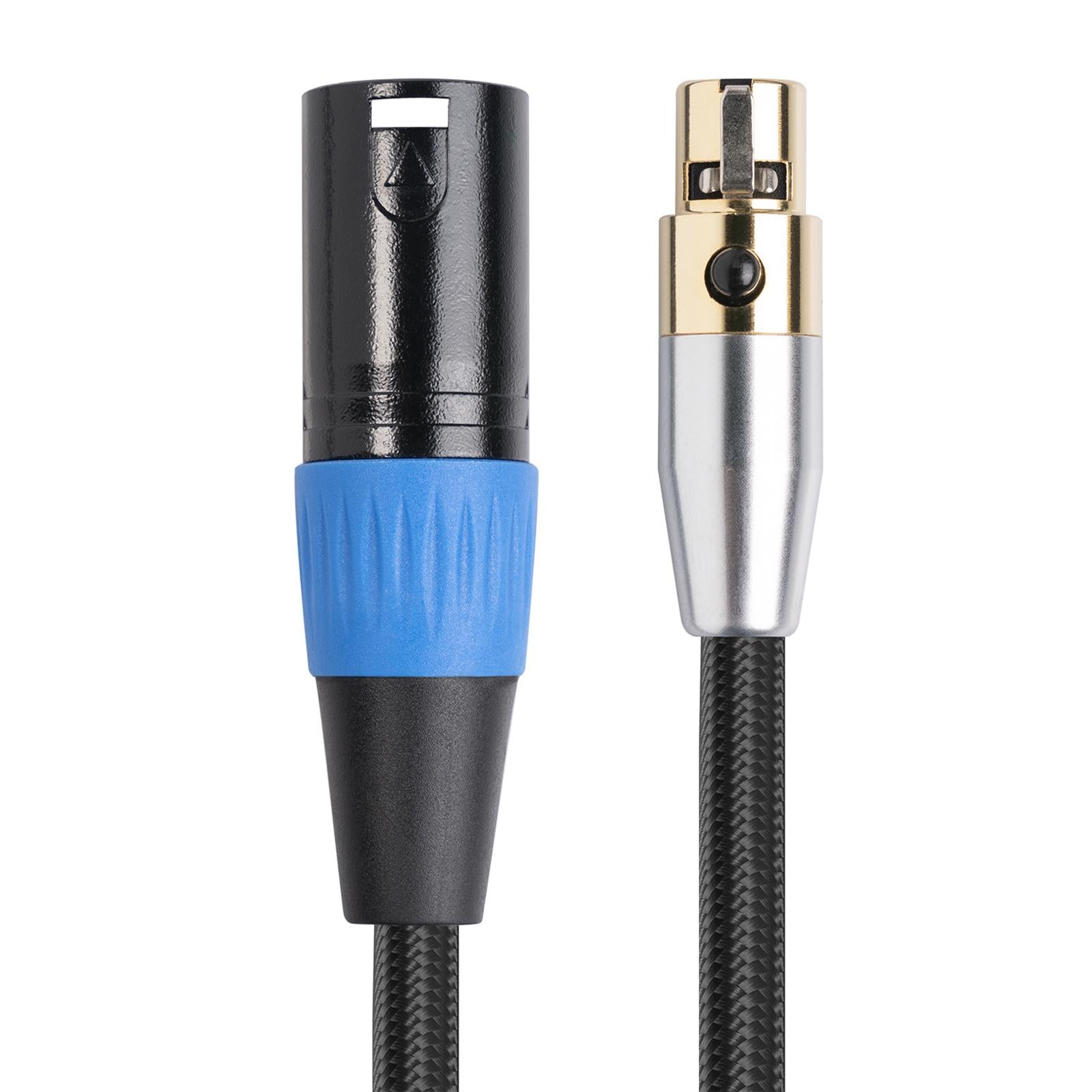 4.5mm MINI XLR Female to XLR Male Stereo Audio Adapter Cable Mini Jack 2M