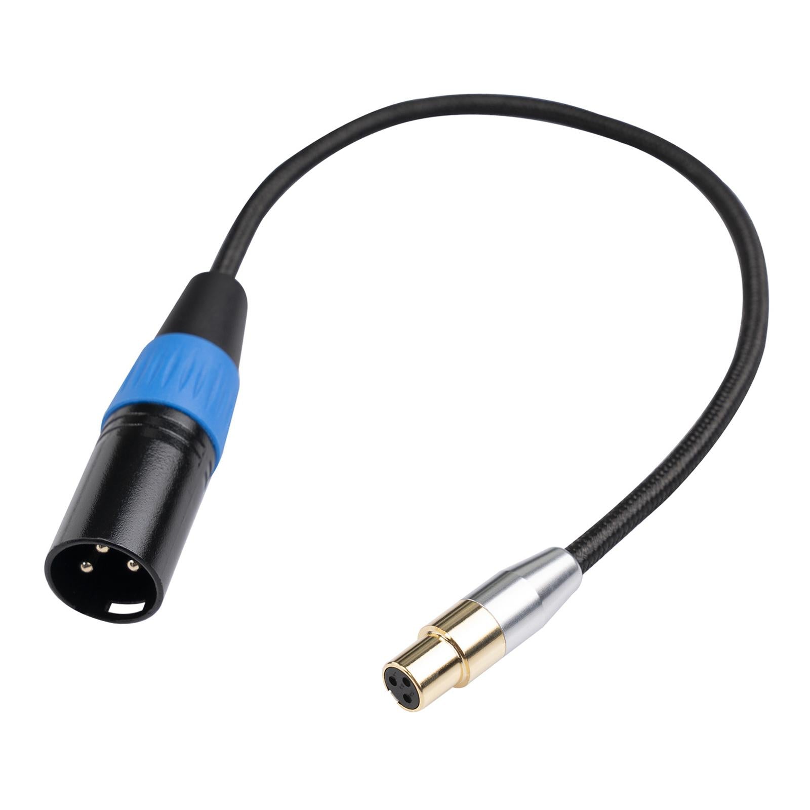 4.5mm MINI XLR Female to XLR Male Stereo Audio Adapter Cable Mini Jack 1M