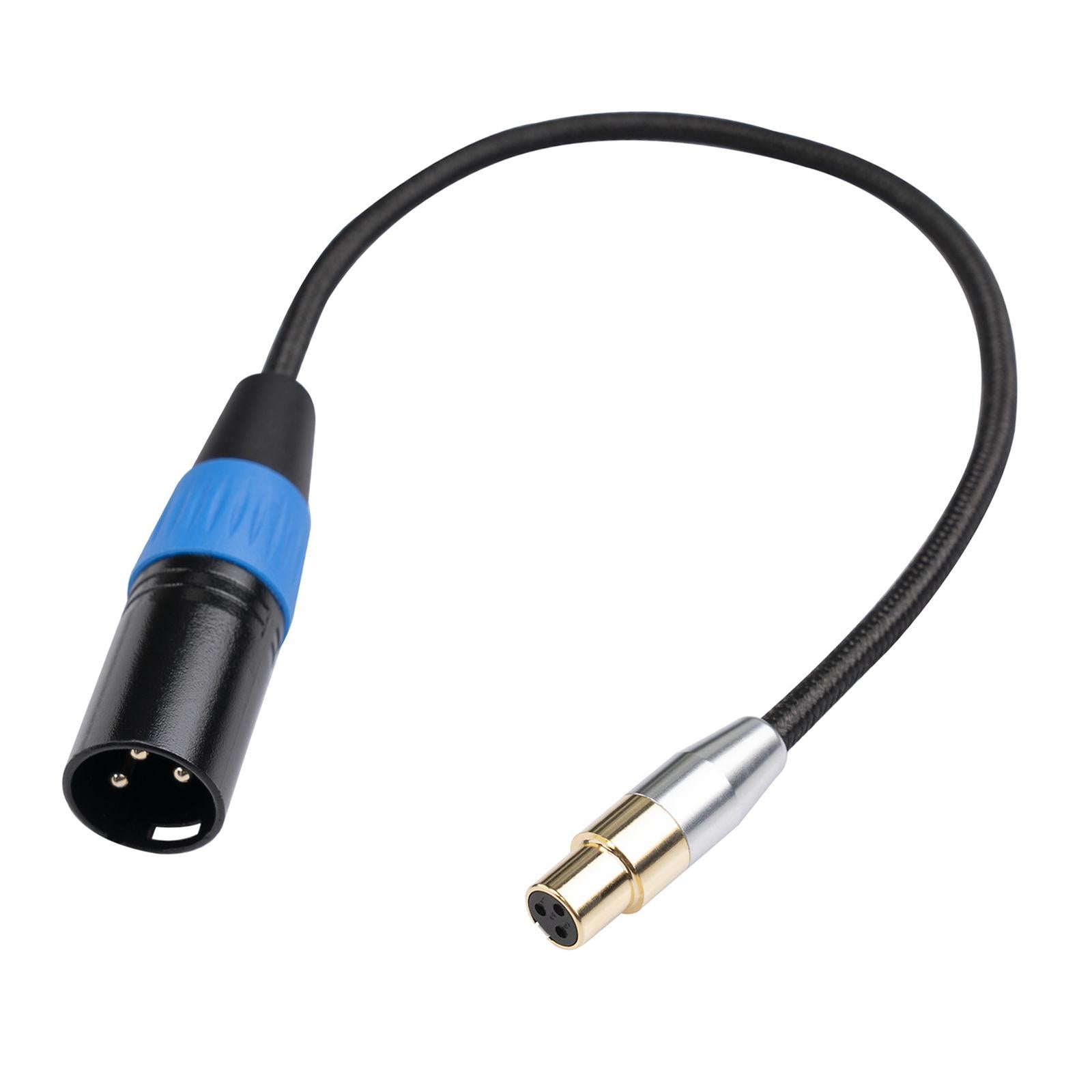 4.5mm MINI XLR Female to XLR Male Stereo Audio Adapter Cable Mini Jack 0.3M
