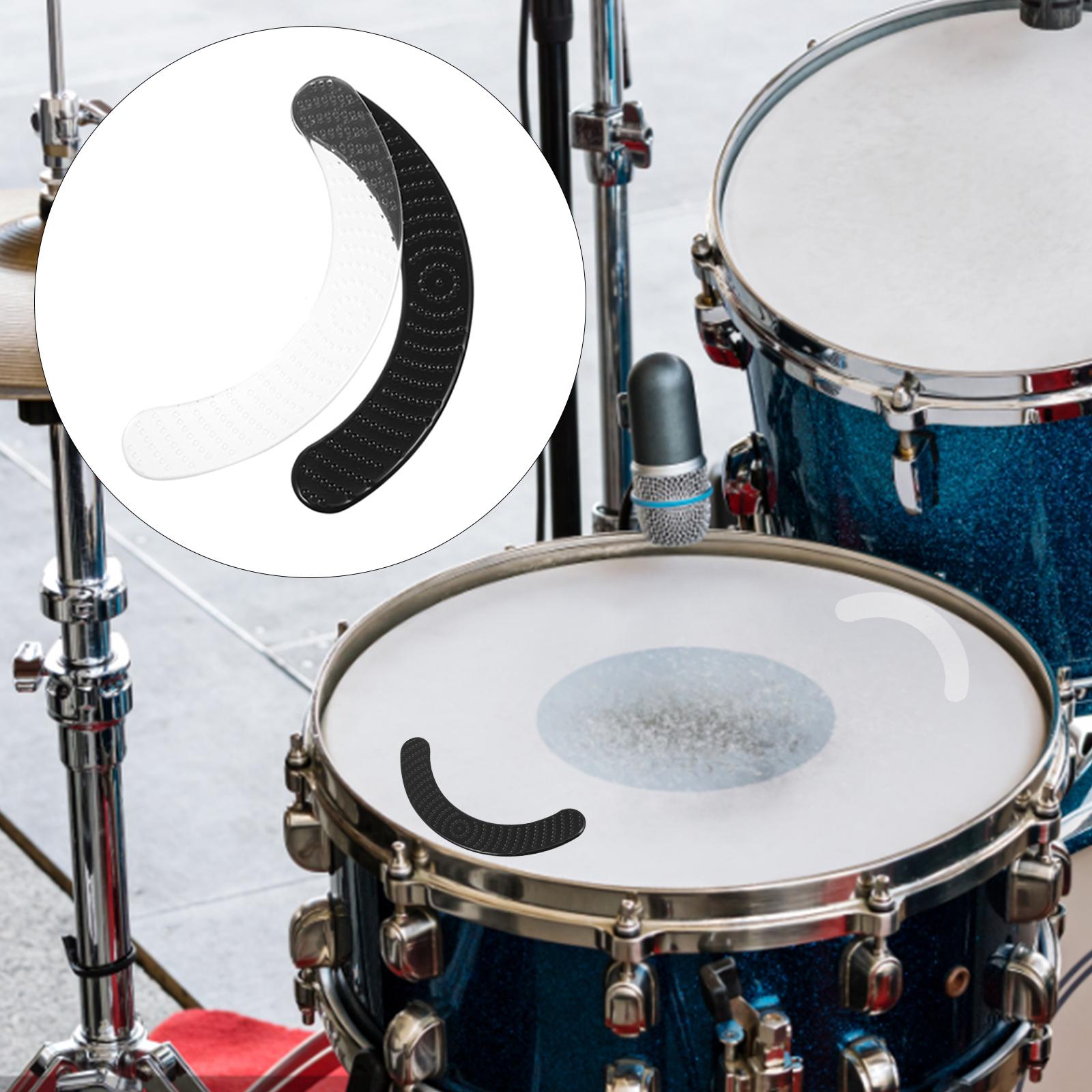 2x Silicone Mute Damper Pads for Snare Drum Dampeners for Shows Rehearsal
