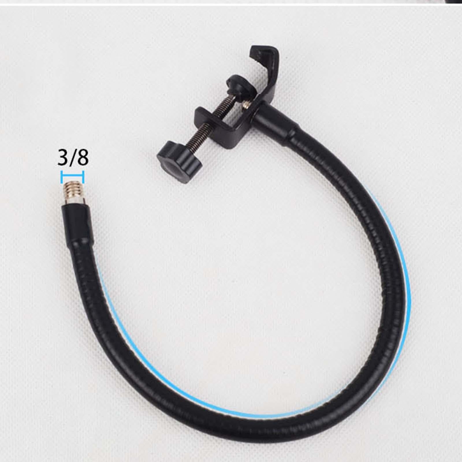 Iron Desk Mic Stand Universal Hose Shelves Microphone Flexible Tube Clips